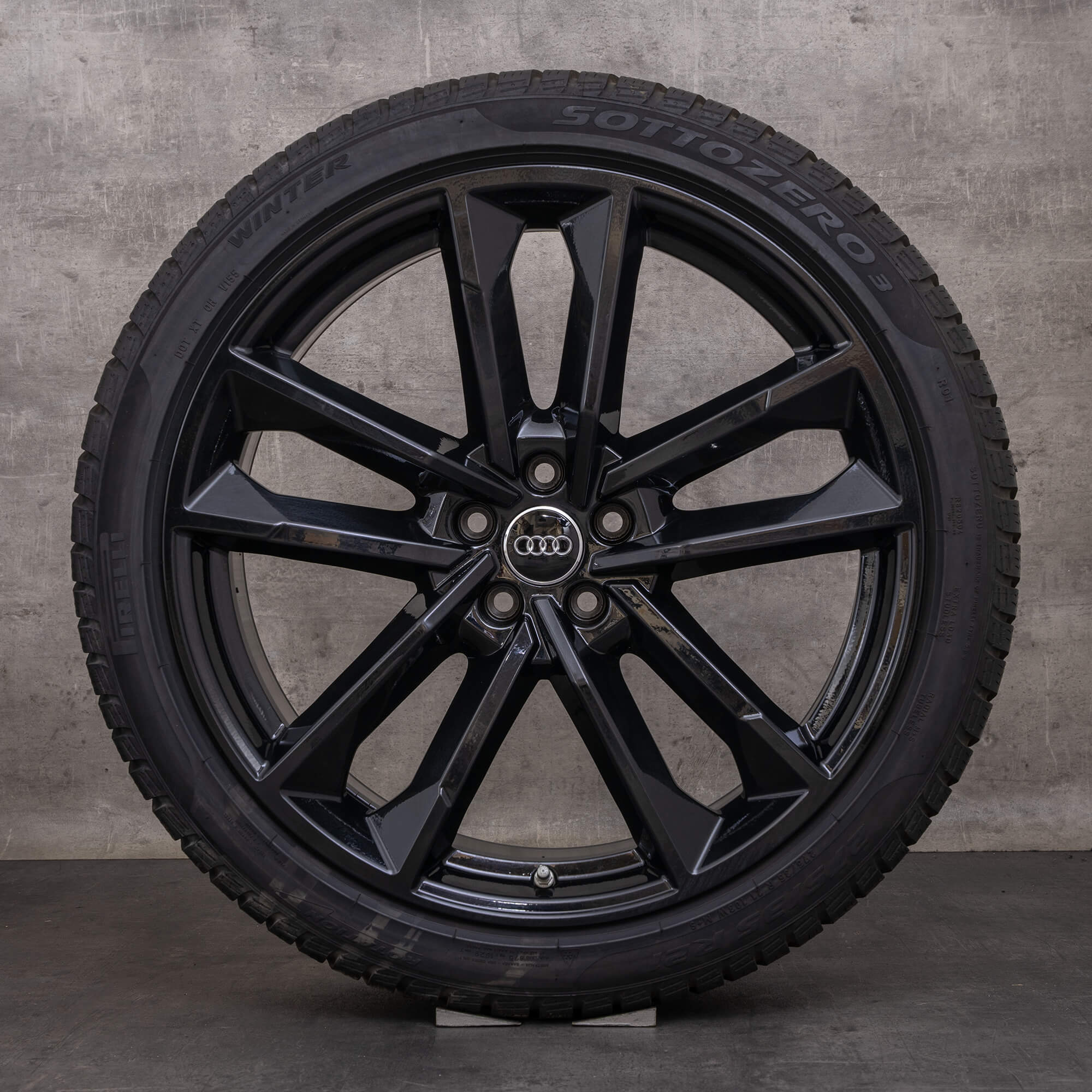 Original Audi A8 S8 vinterhjul 21 tum D4 4H fälgar / fälg 4G8601025AS Peformance svart glansig