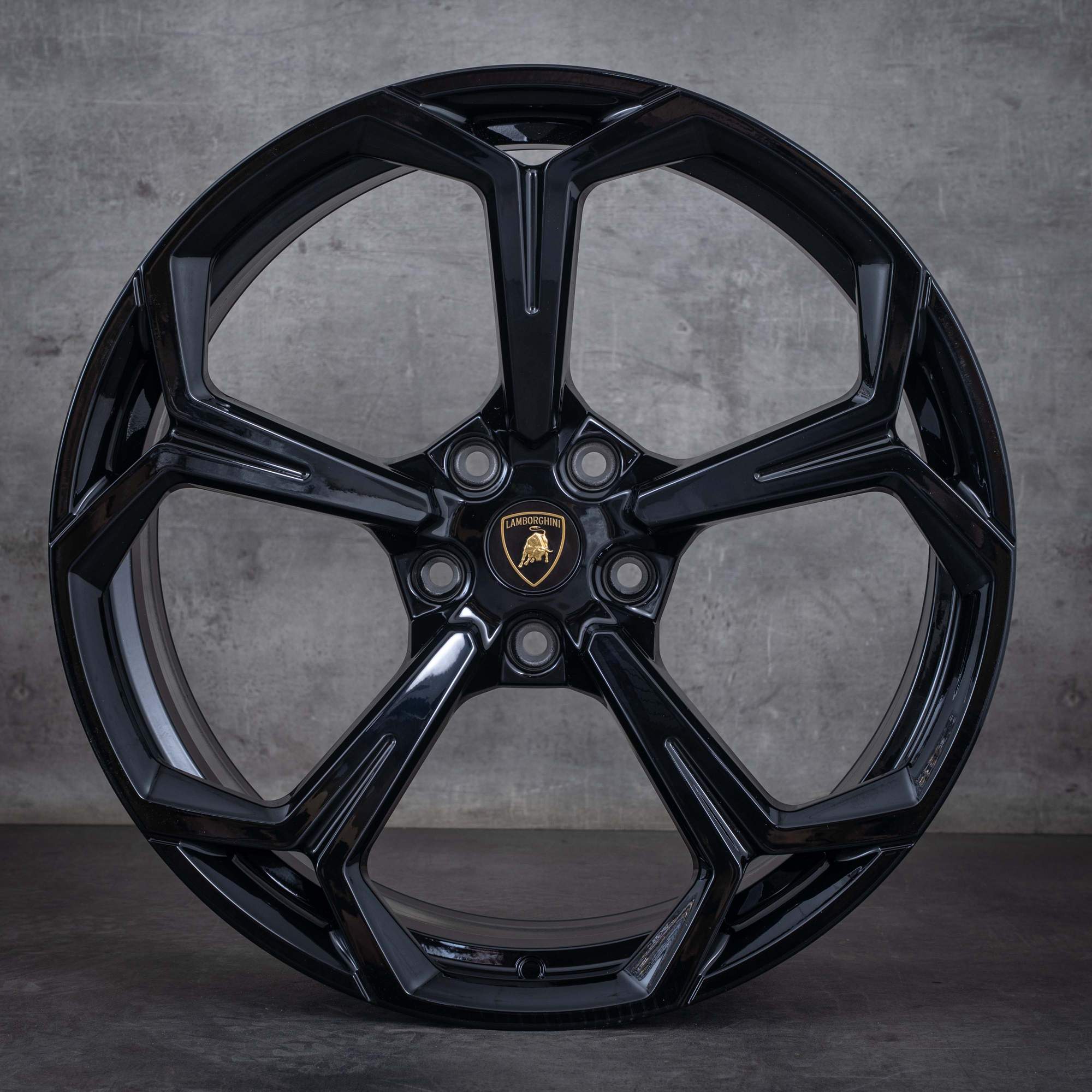 Oryginał Lamborghini Urus koła letnie 22 cale 4ML601025P 4ML601025Q wzór plastra miodu czarny błyszczący