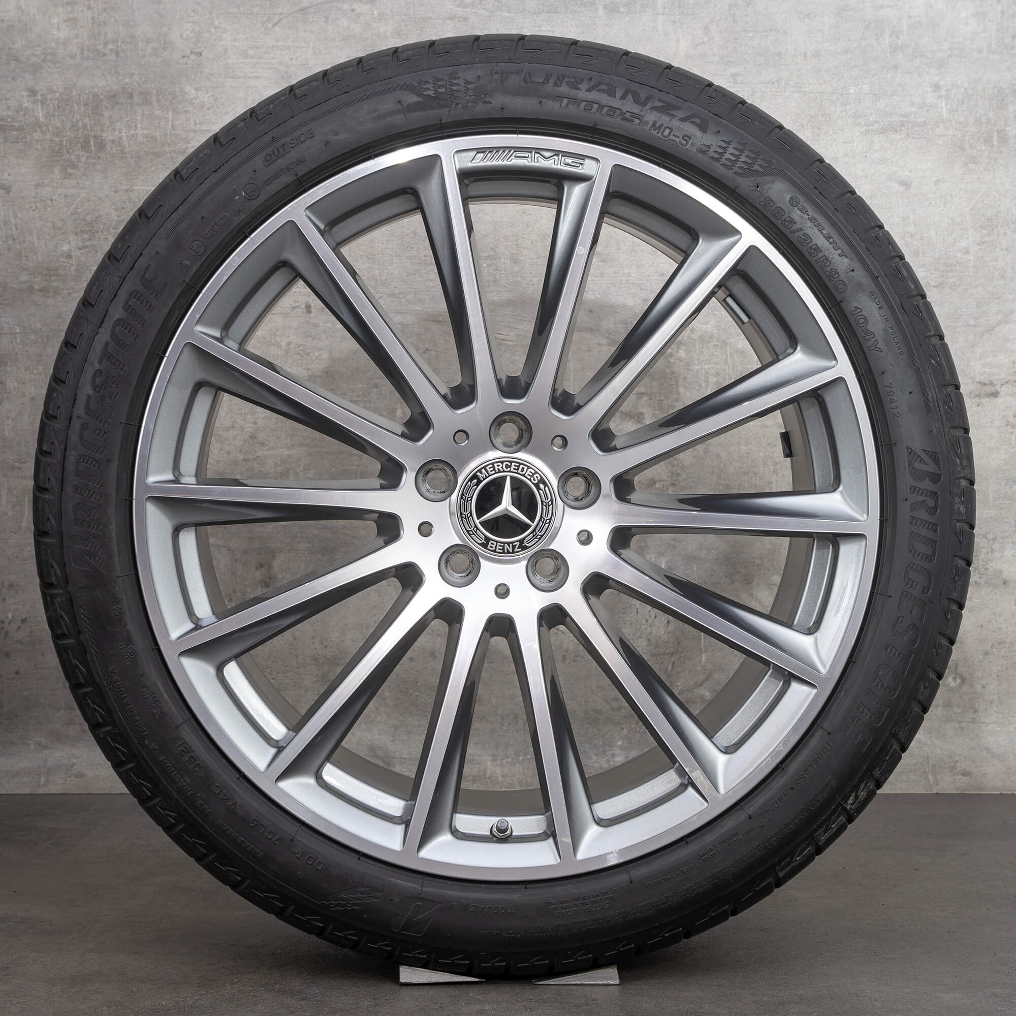 Original Mercedes Benz S-Klasse AMG Felgen 20 Zoll W223 V223 Sommerreifen A2234011500 himalaya grau glanzgedreht NEU