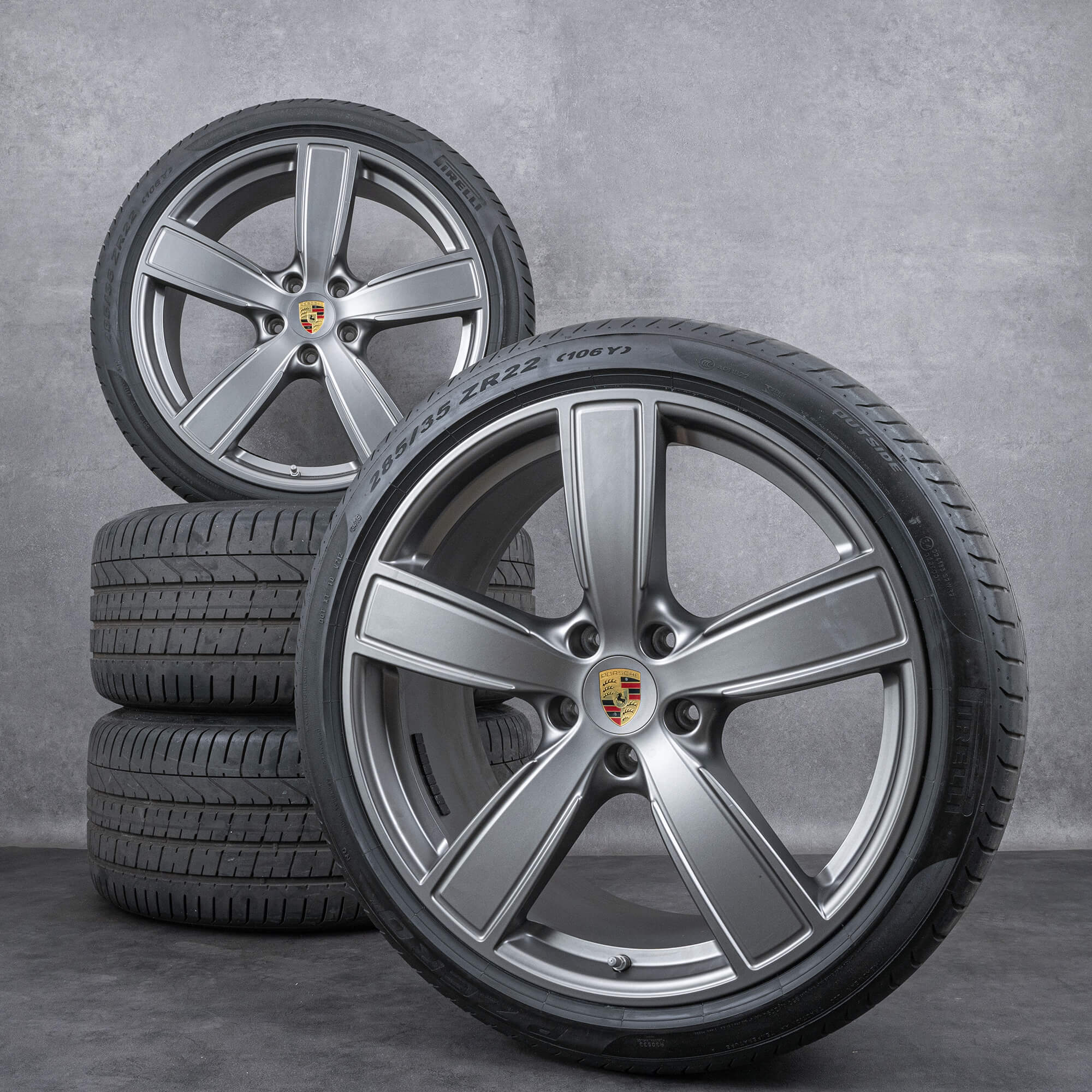 Originale Porsche Cayenne Coup E3 9Y3 cerchi 22 pollici 9Y0044640R pneumatici estivi 0B5