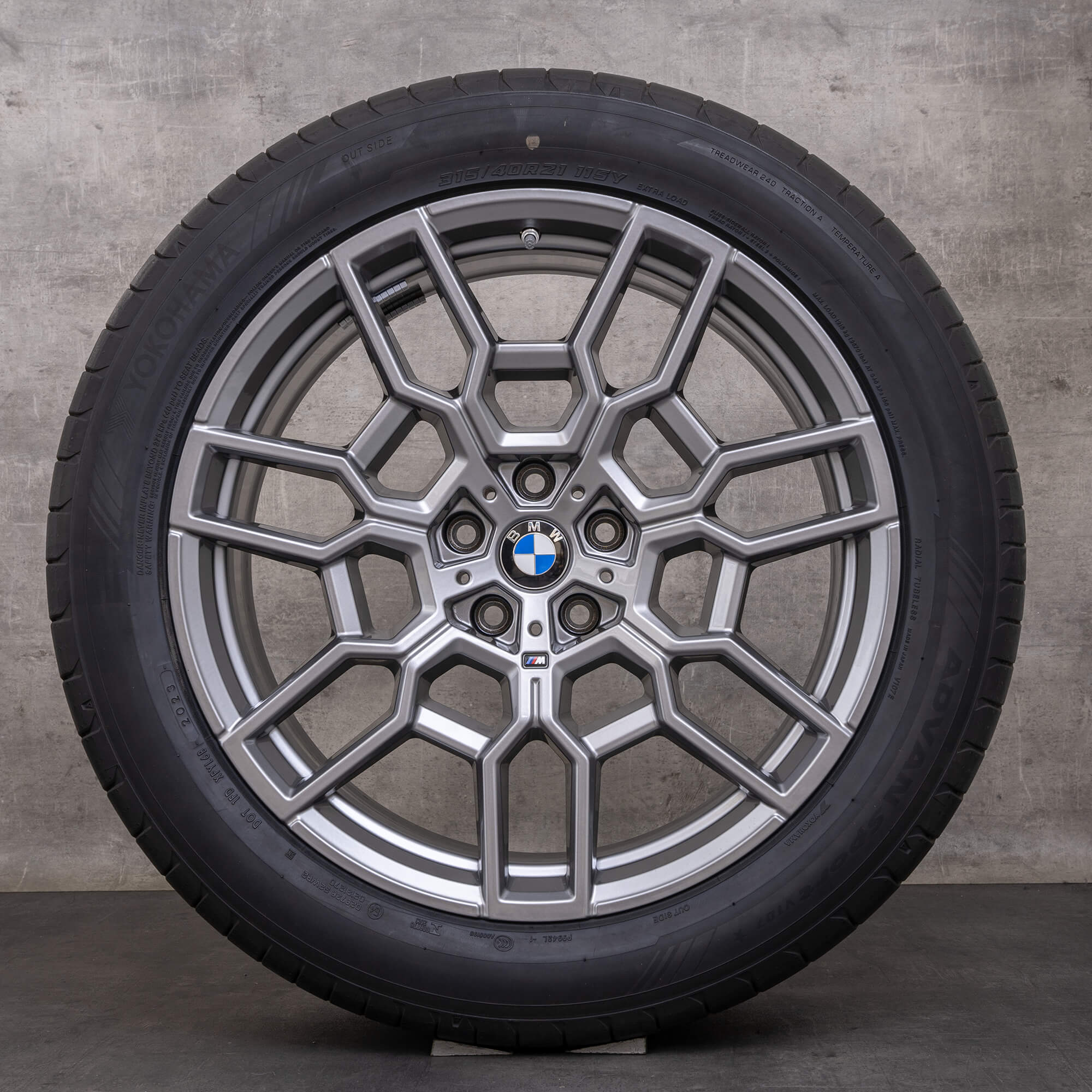 Original BMW XM Felgen 21 Zoll G09 Sommerräder Styling 918 M 1543958 1543986 Lightning grey