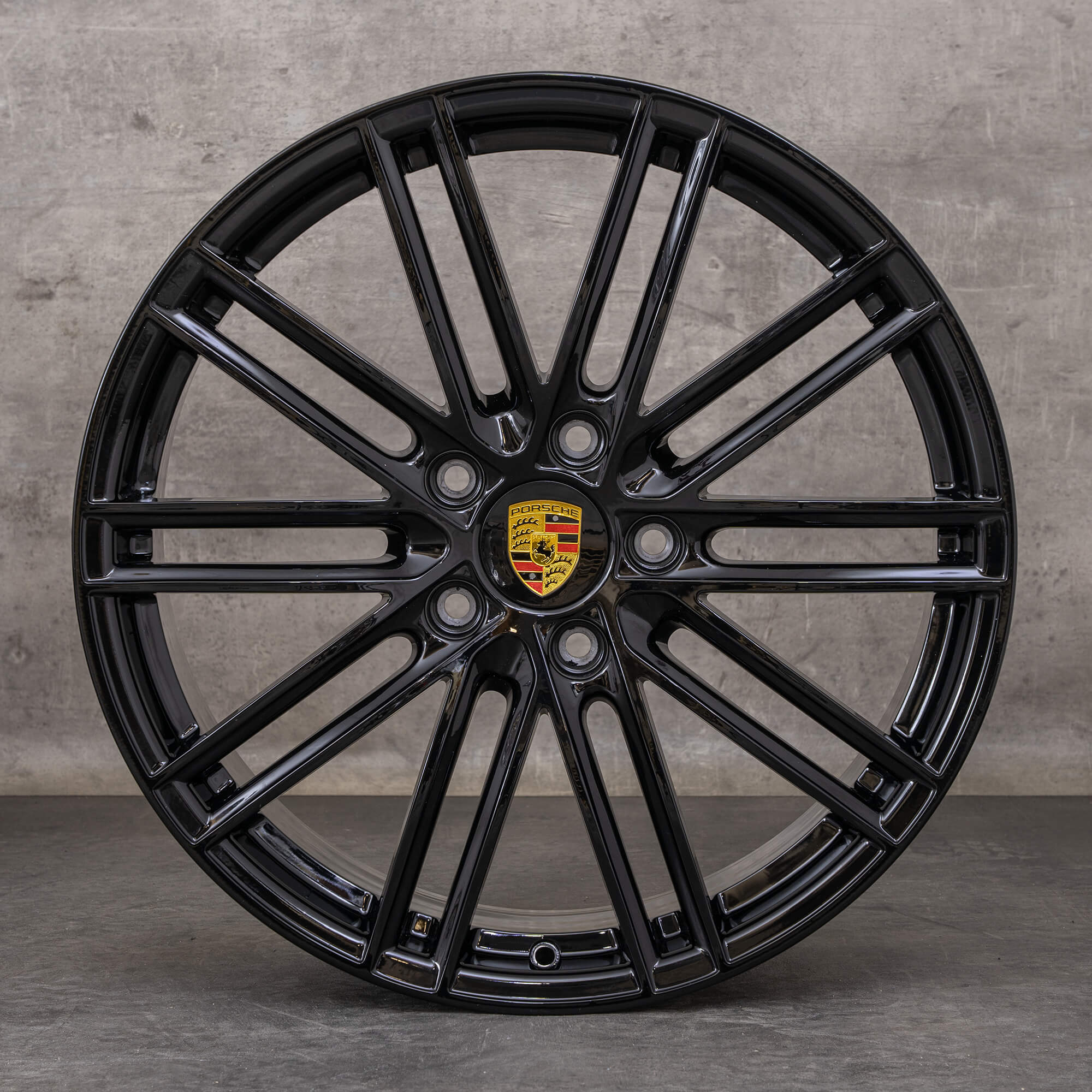OEM Porsche Boxster Cayman 718 20-inch rims, 982 Styling, 911 Turbo, 982601025F, 982601025G, Gloss Black