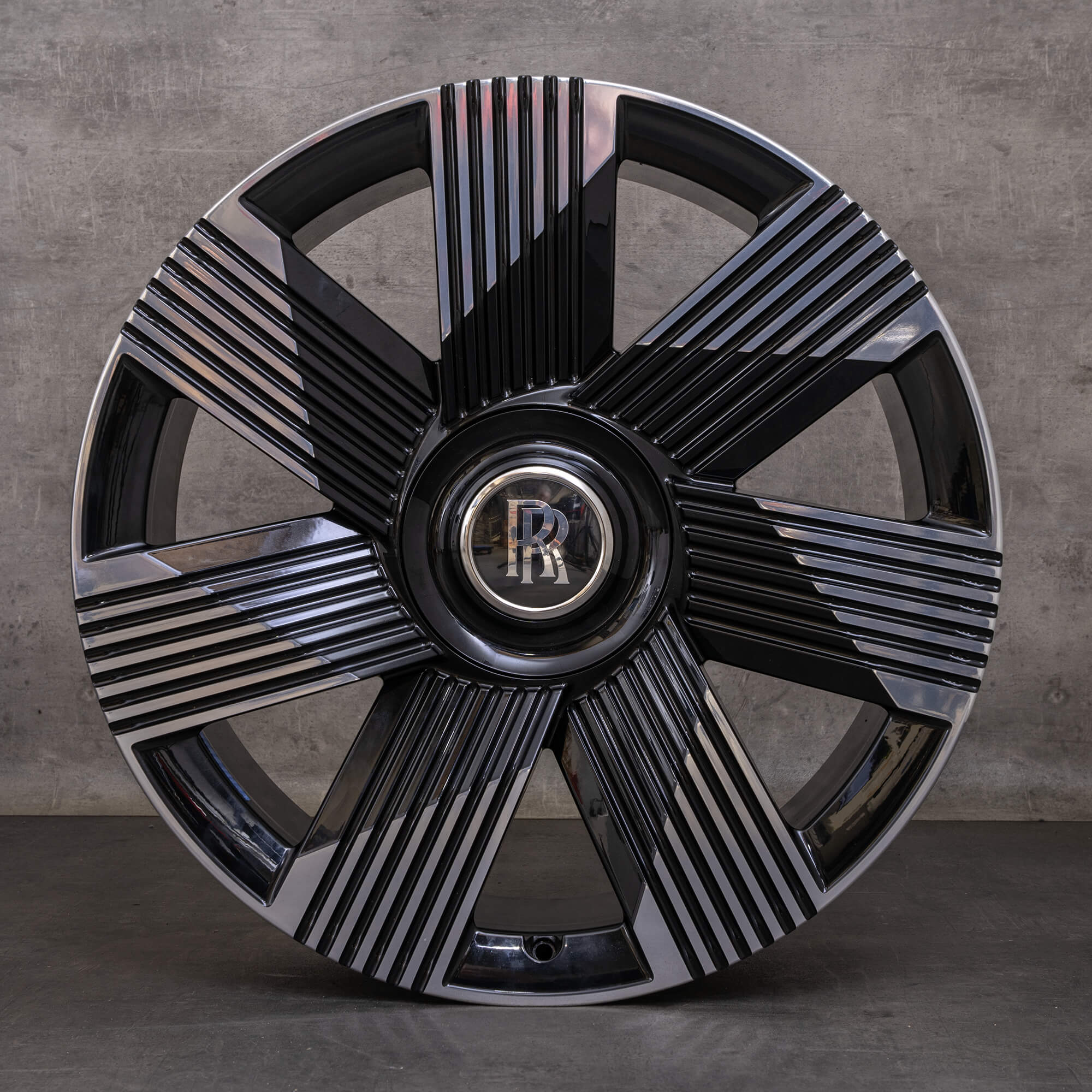 OEM Rolls Royce Spectre Rims 23 inch 5A2A592 5A2A593 black glossy turned