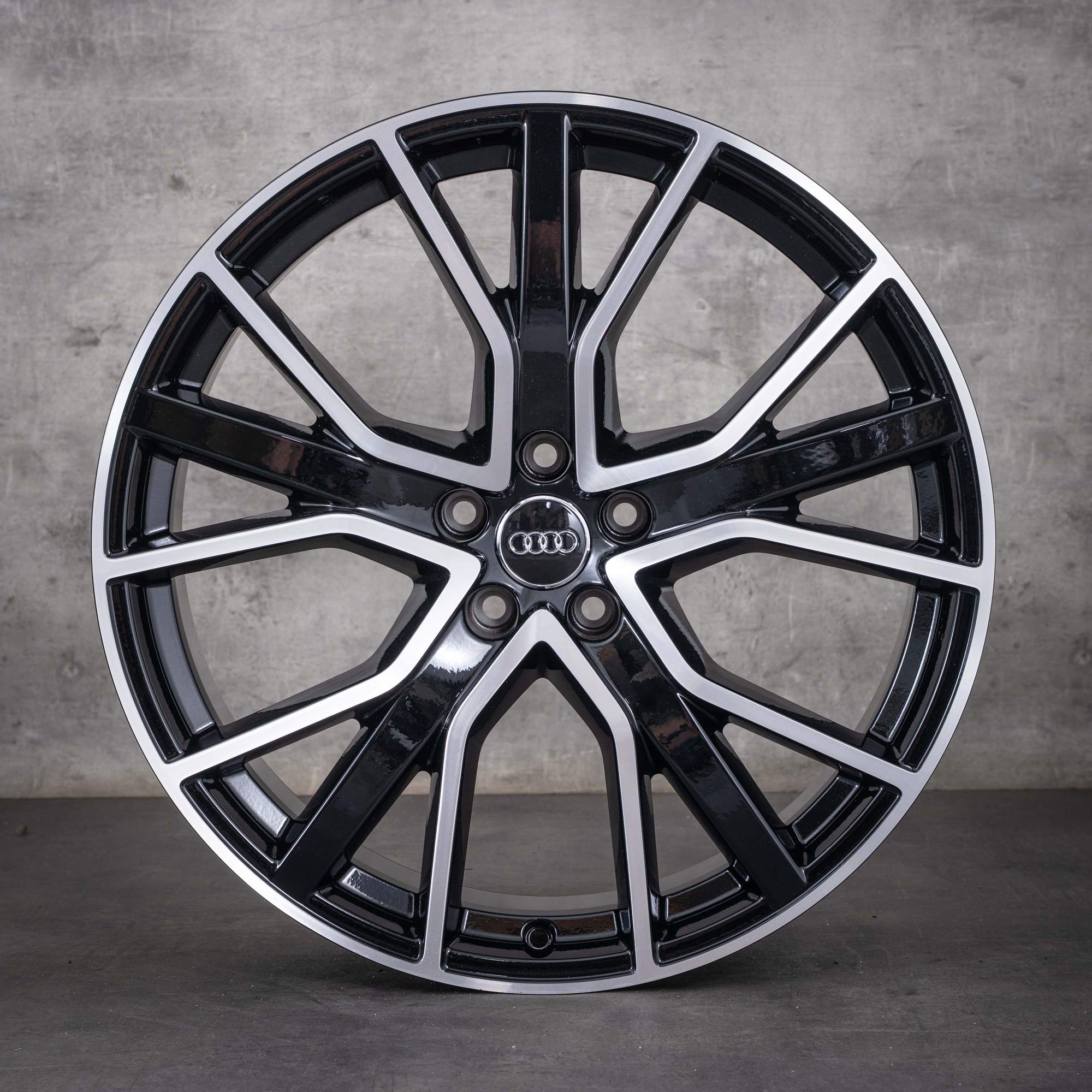 Llantas originales Audi A7 S7 de 21 pulgadas 4K C8 4K8601025Q negras diamantadas a alto brillo