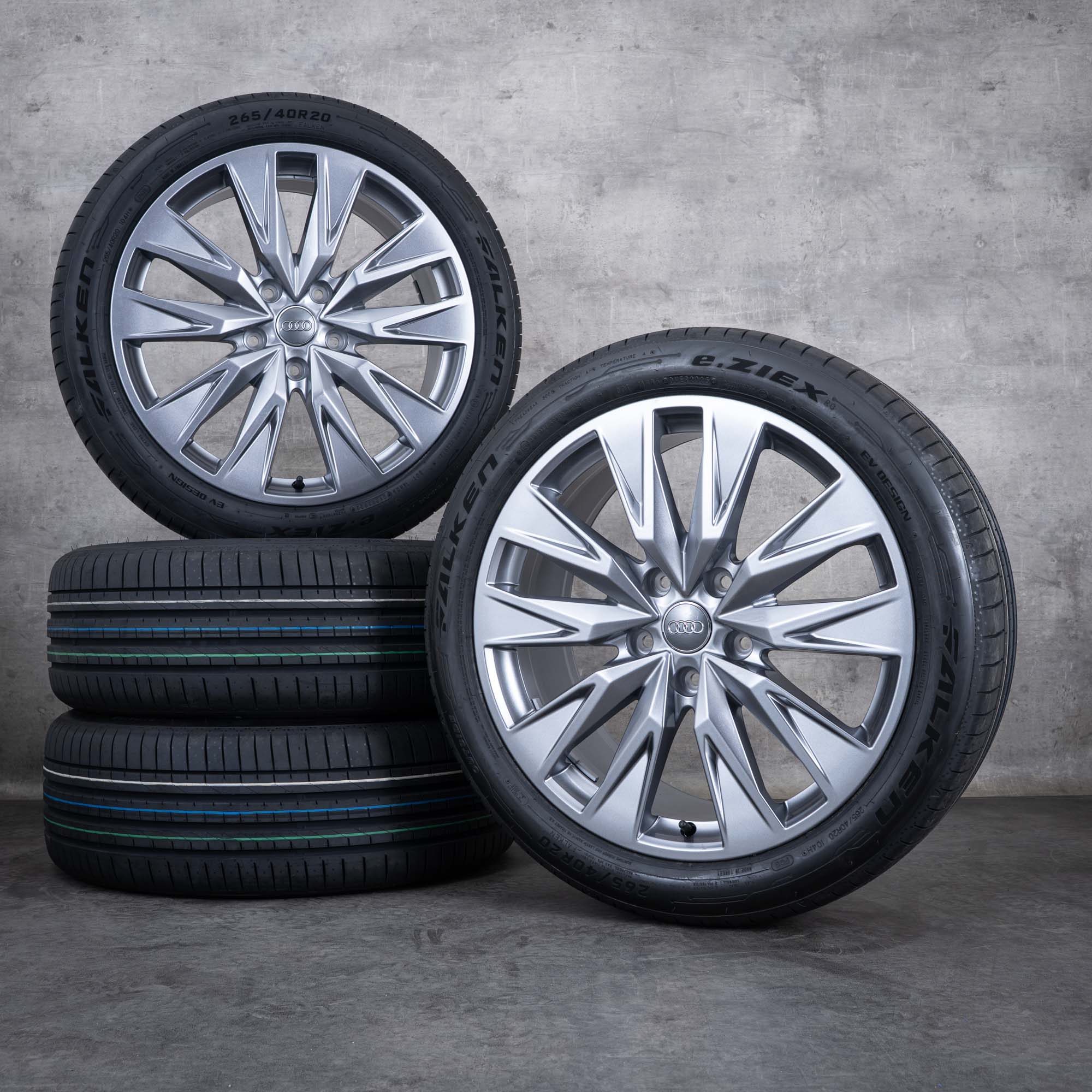 Original Audi A6 S6 e tron Felgen 20 Zoll GH Sommerräder 85E601025B 85E601025C anthrazit glanz