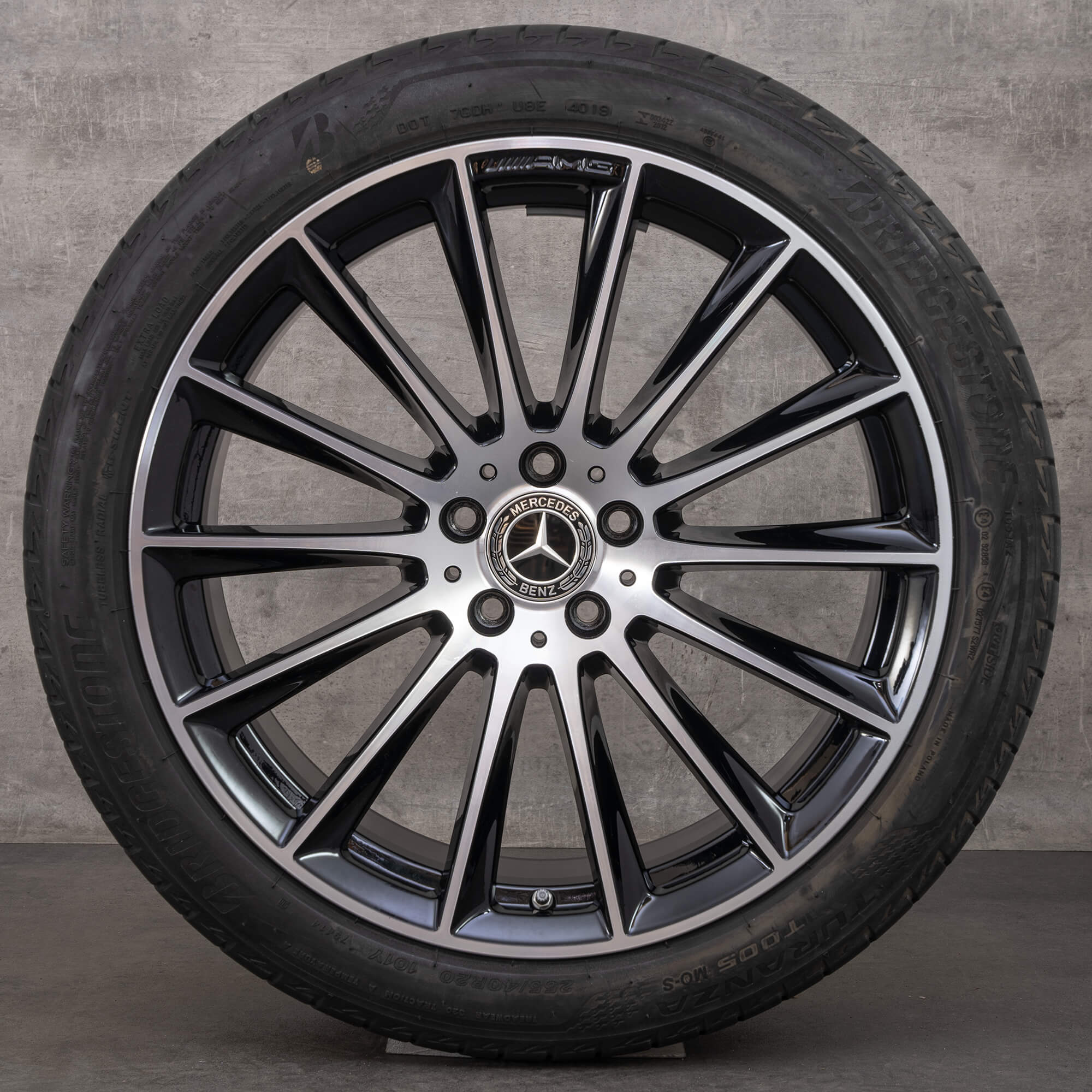 Original Mercedes Benz S-Klasse AMG Felgen 20 Zoll W223 V223 Sommerräder A2234011500 schwarz glanzgedreht NEU