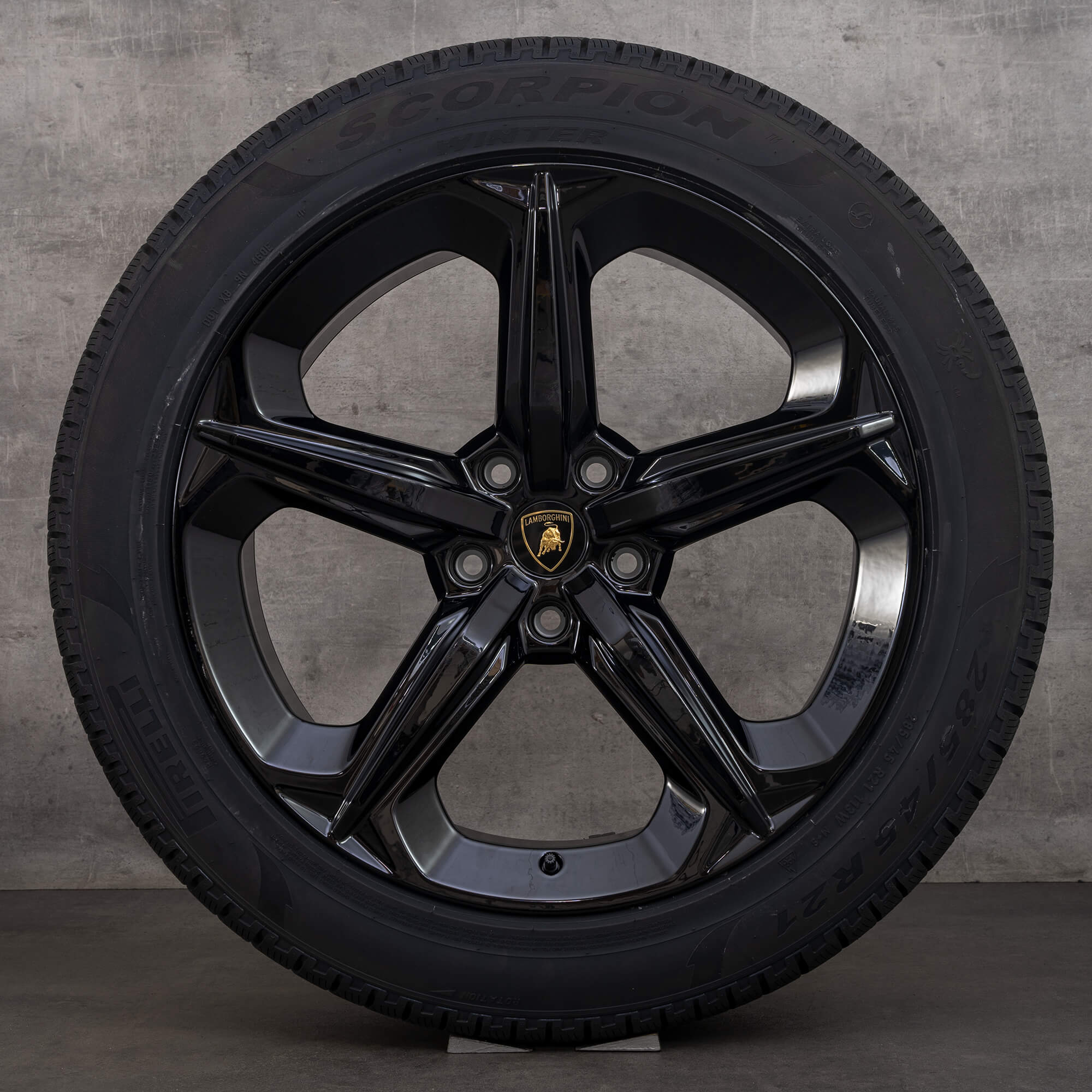 Oryginał Lamborghini Urus koła zimowe 21 cali felgi 4ML601025B 4ML601025C czarny połysk NOWOŚĆ
