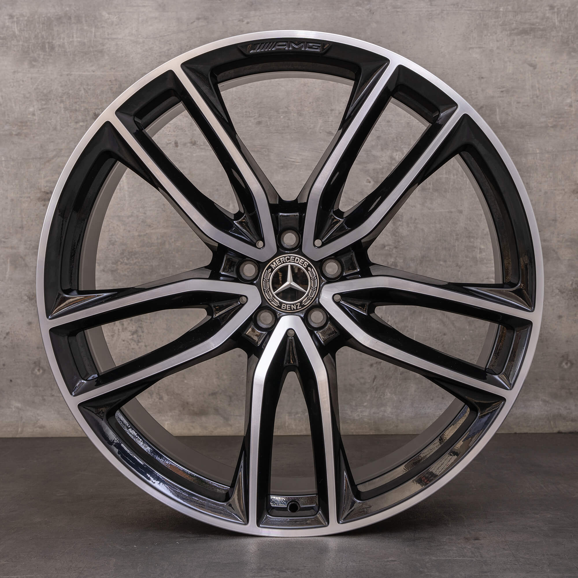 Original letní kola Mercedes Benz GL GLS AMG 23 palců X167 A1674017700 A1674017800 černá lesklá soustružená