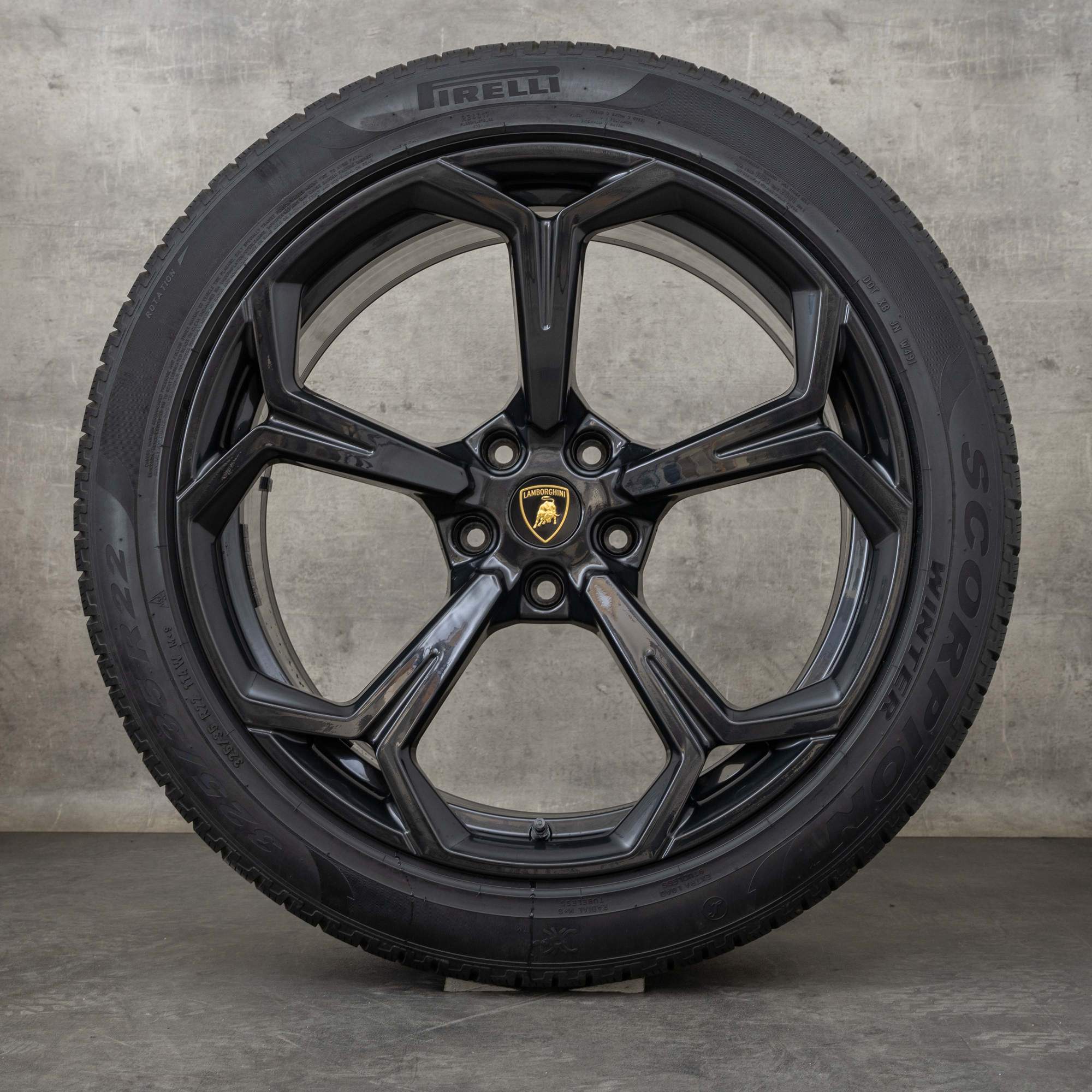 Oryginał Lamborghini Urus koła zimowe 22 cale felgi 4ML601025P 4ML0601025Q czarny błyszczący