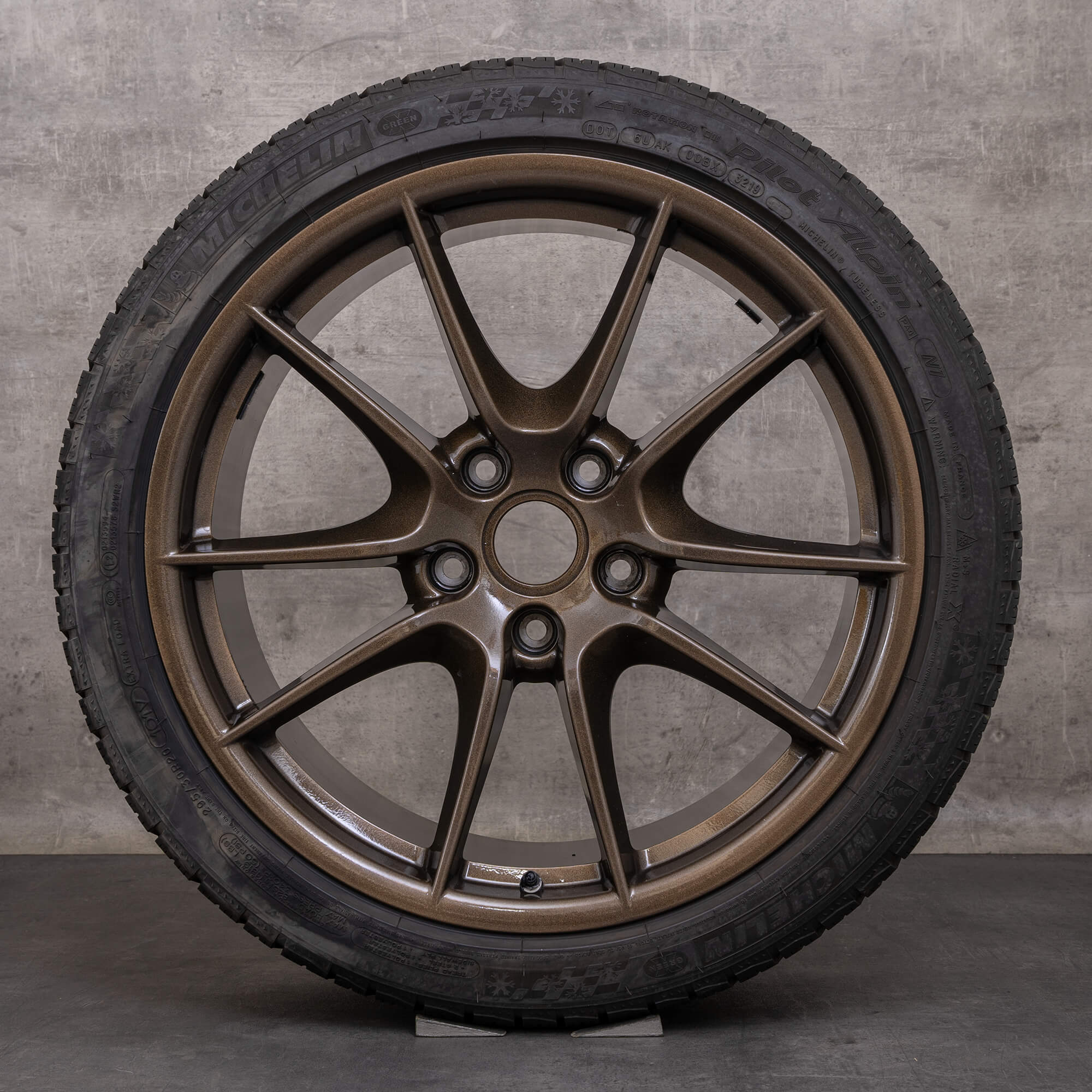 Originální 20 palcové ráfky Porsche 911 Winterrder Carrera 4 4S Targa GTS 91136216104 91136216605 bronze