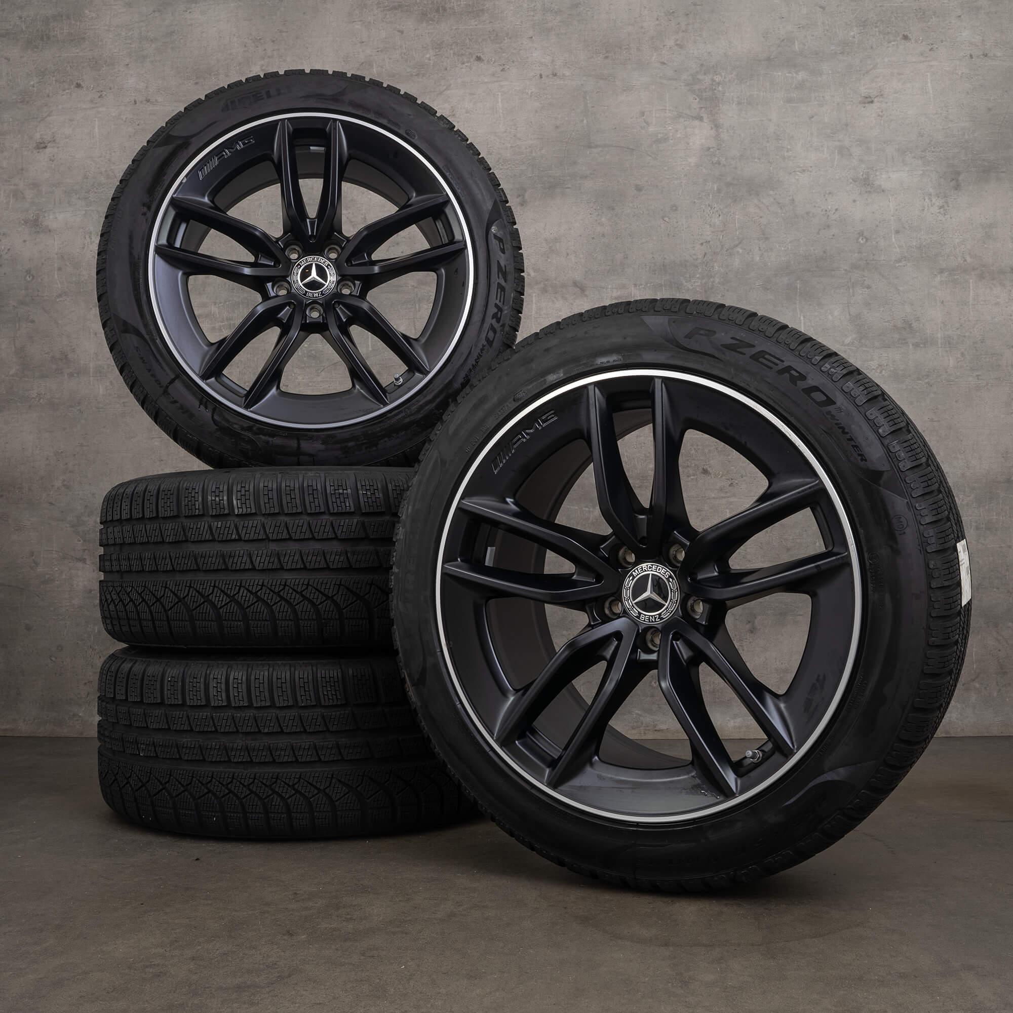 Llantas de invierno originales Mercedes Benz AMG GT 19 pulgadas X290 A2904010200 negro brillante