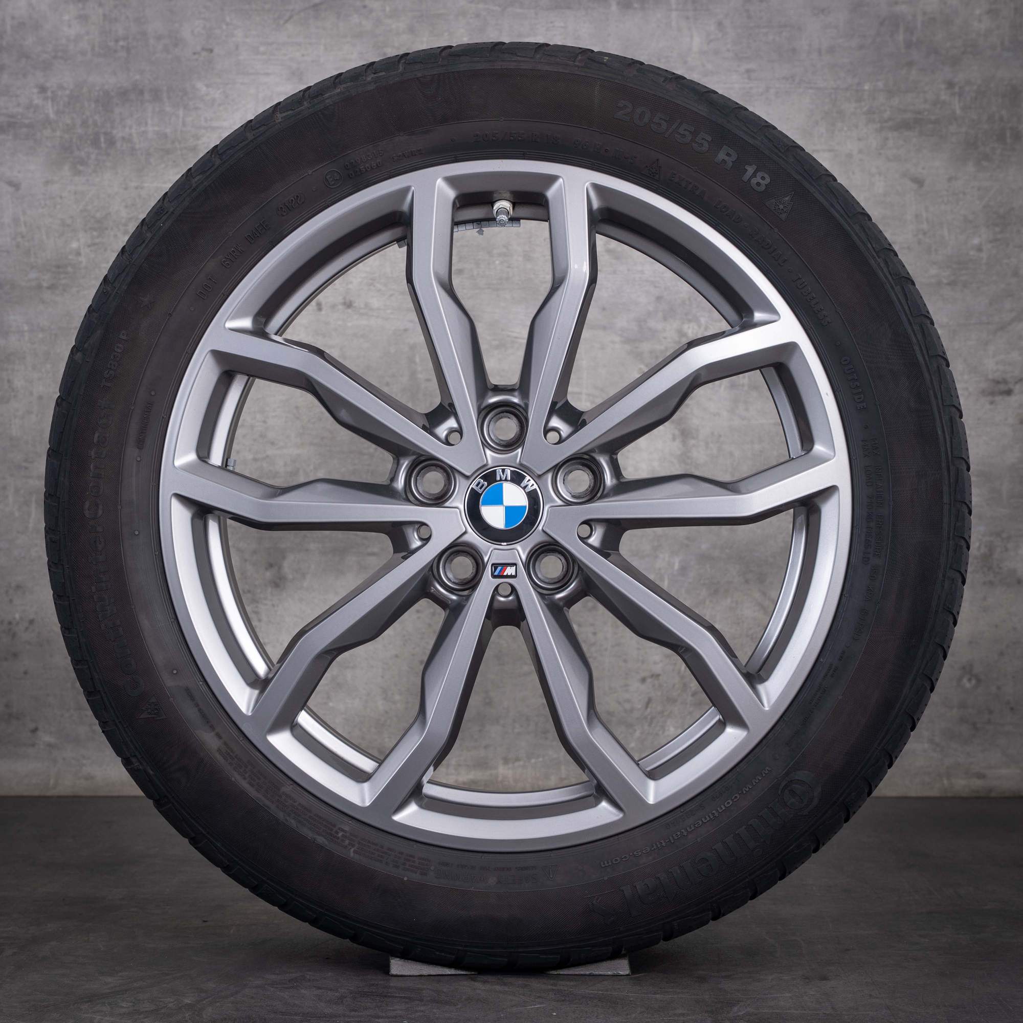 Original BMW X1 X2 Winterräder 18 Zoll F48 F39 Felgen Styling 771 M 6877550 ferric grey glanz