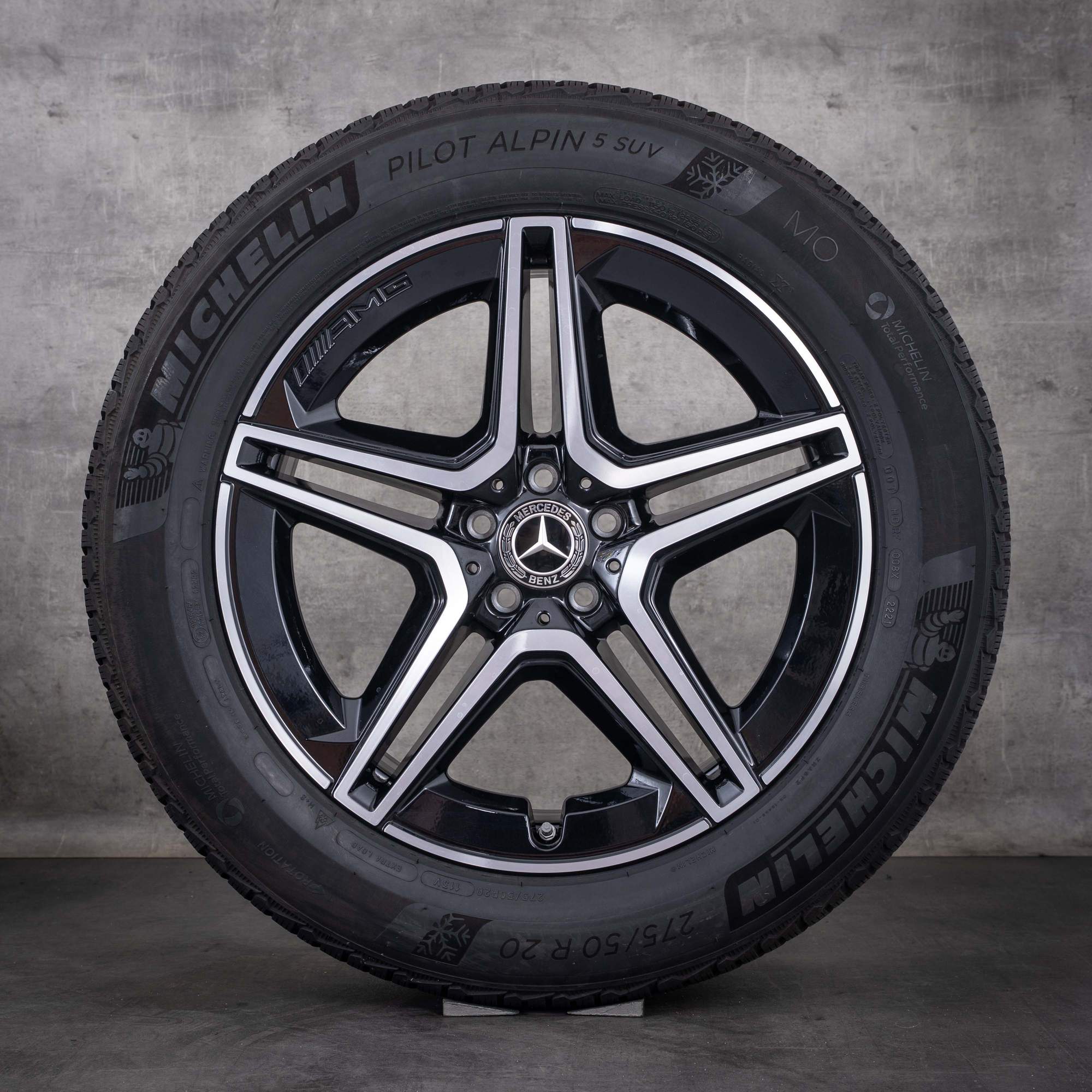Oryginalne koła zimowe do Mercedes-Benz GLE & 53 AMG 20 cali felgi X167 C167 A1674013200 A1674013300 czarne w stylu diamond cut