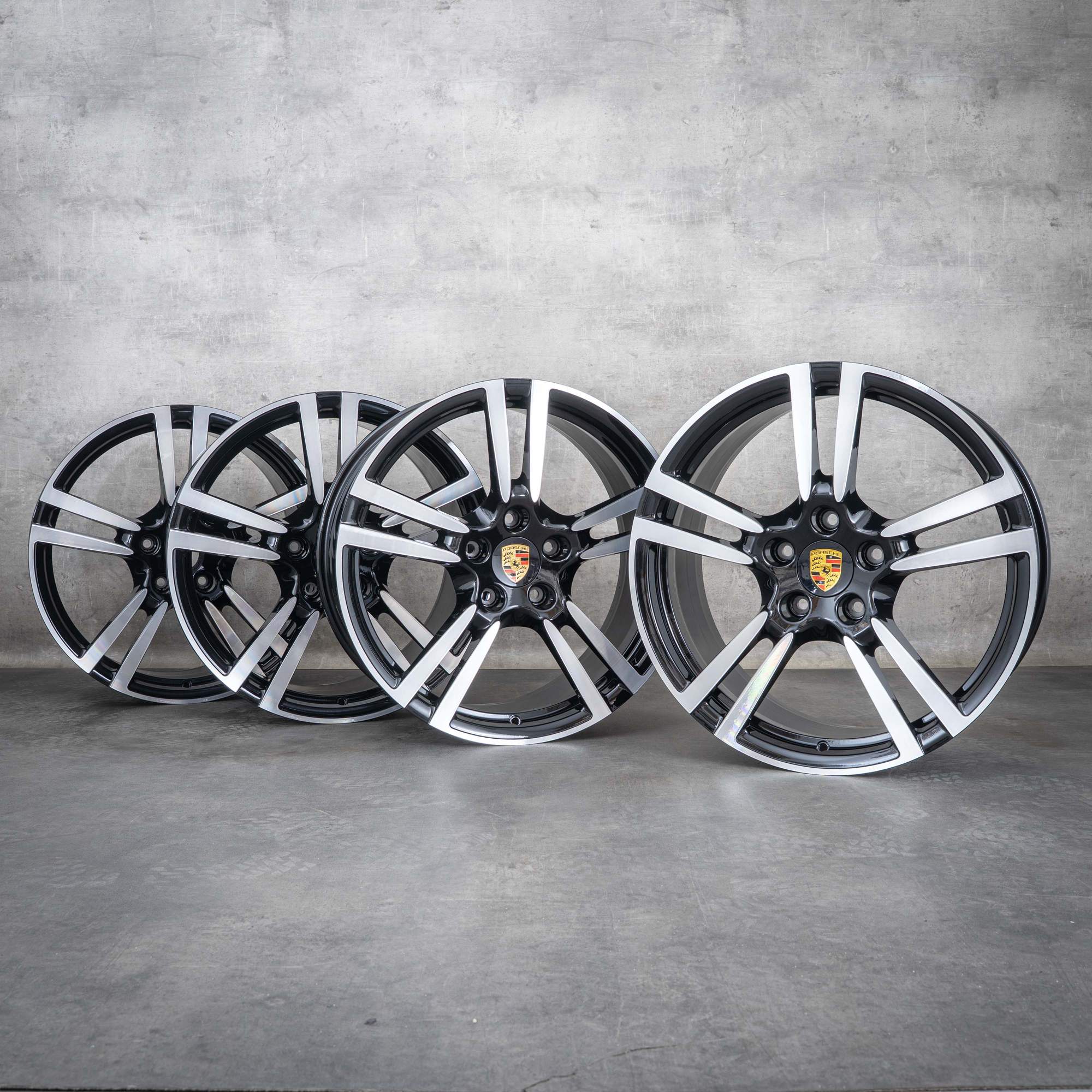 Oryginał Porsche Panamera 970 Felgi 20 cali G1 97036217806 97036219204 Turbo II Koła czarne polerowane NOWOŚĆ