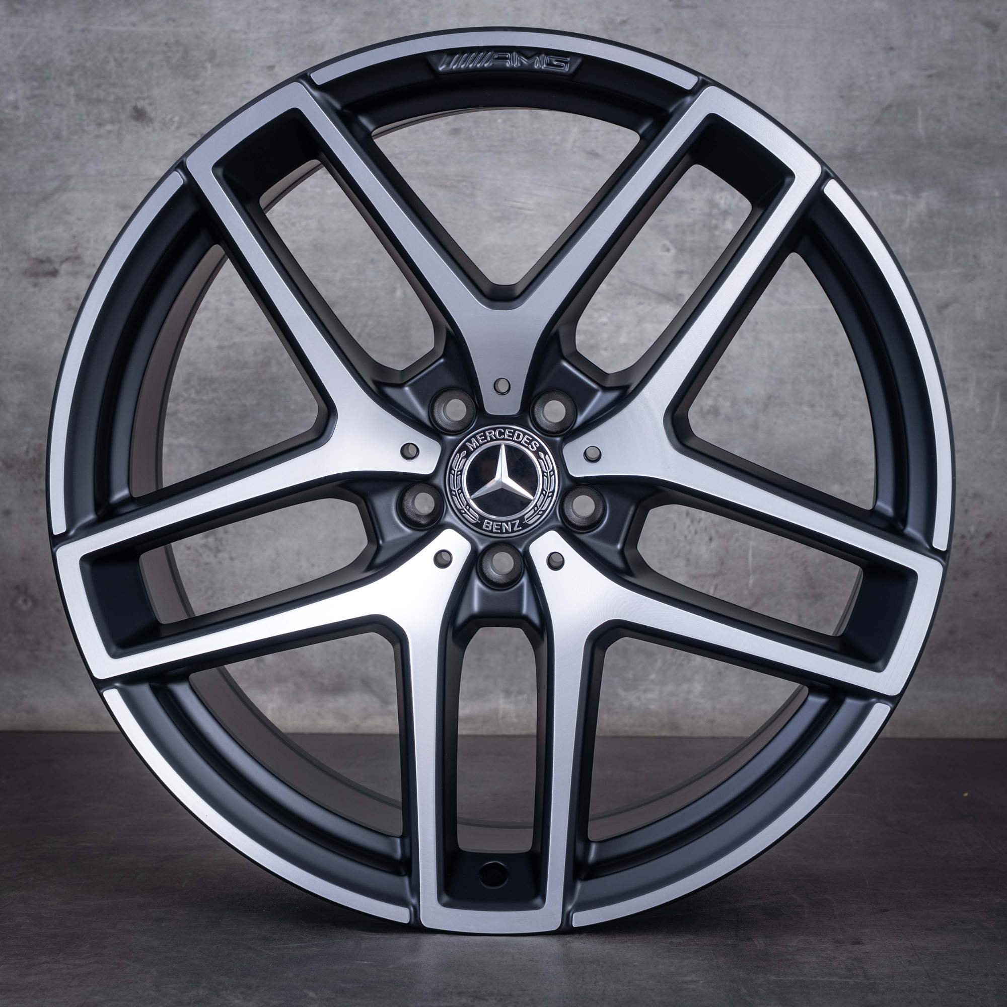 Original Mercedes Benz GLE & 43 AMG Felgen 21 Zoll C292 A2924011600 A2924011700 schwarz matt front glanzgedreht NEU