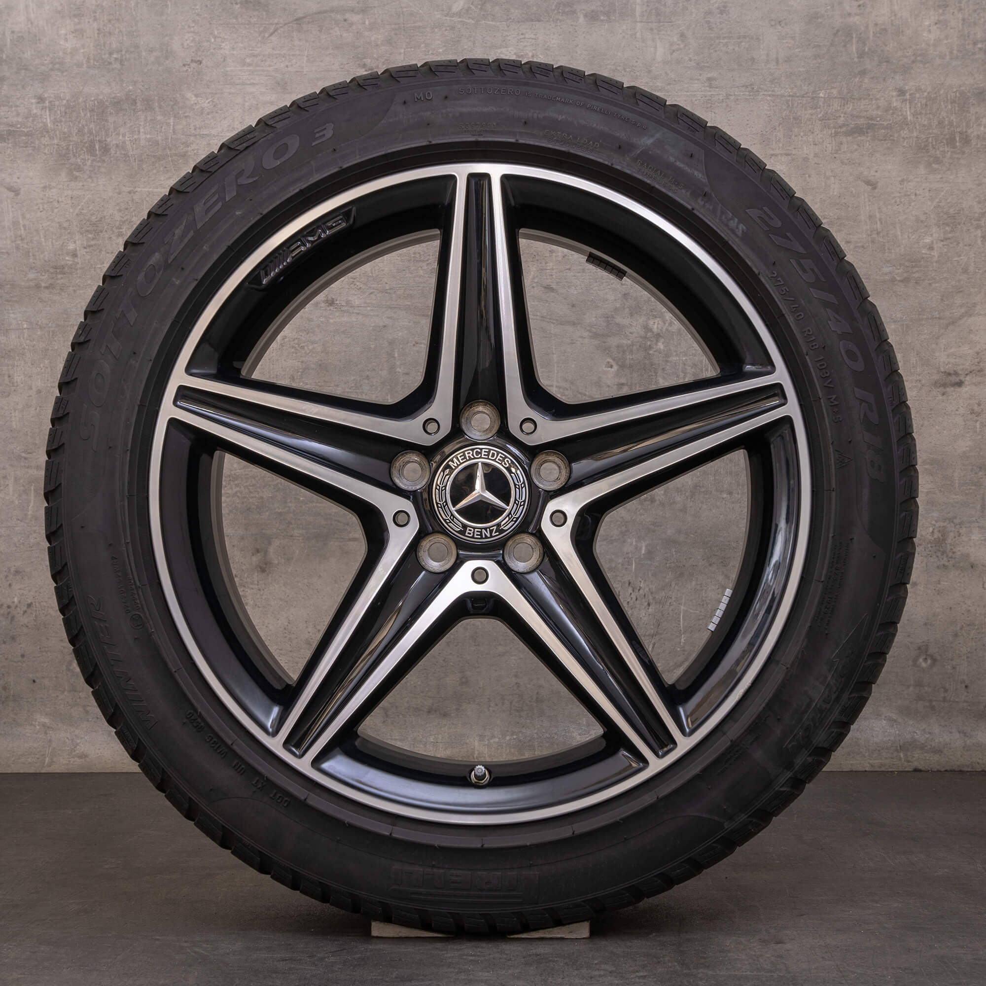 Orijinal Mercedes Benz E-Serisi AMG kış jant lastik 18 inç W213 S213 A238 C238 E300 jantlar A2134011800 A2134011900 siyah parlak tornalanmış