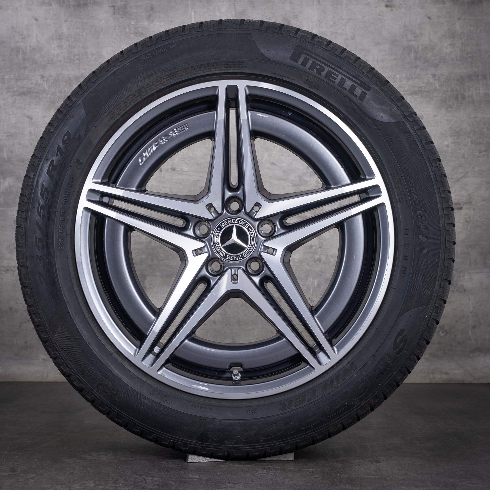 OEM Mercedes-Benz EQC AMG 19inch winter wheels N293 rims A2934011400 A2934010700 Himalaya Gray diamond cut