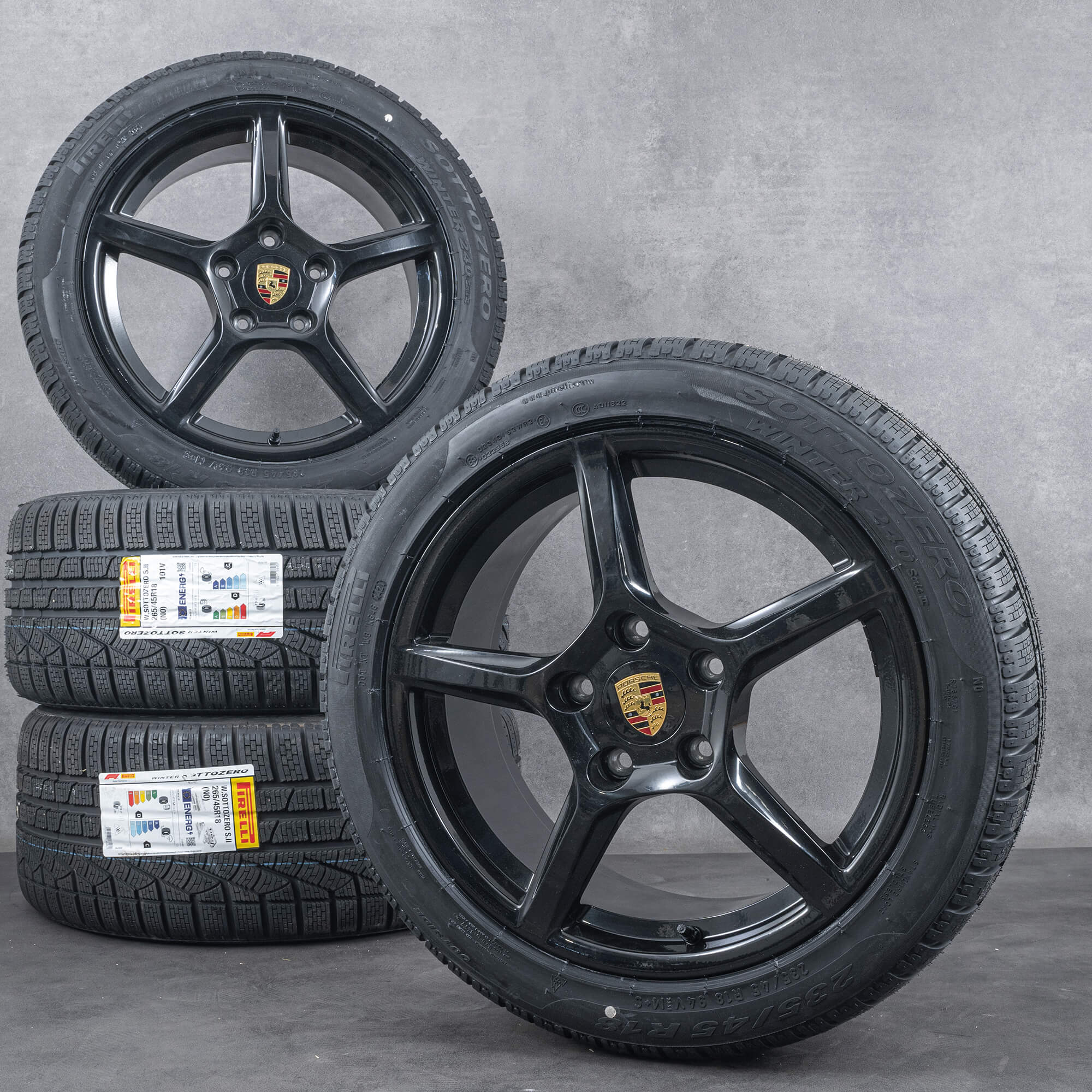 Originele Porsche 18 inch velgen Boxster Cayman 981 winterwielen winterbanden NIEUW