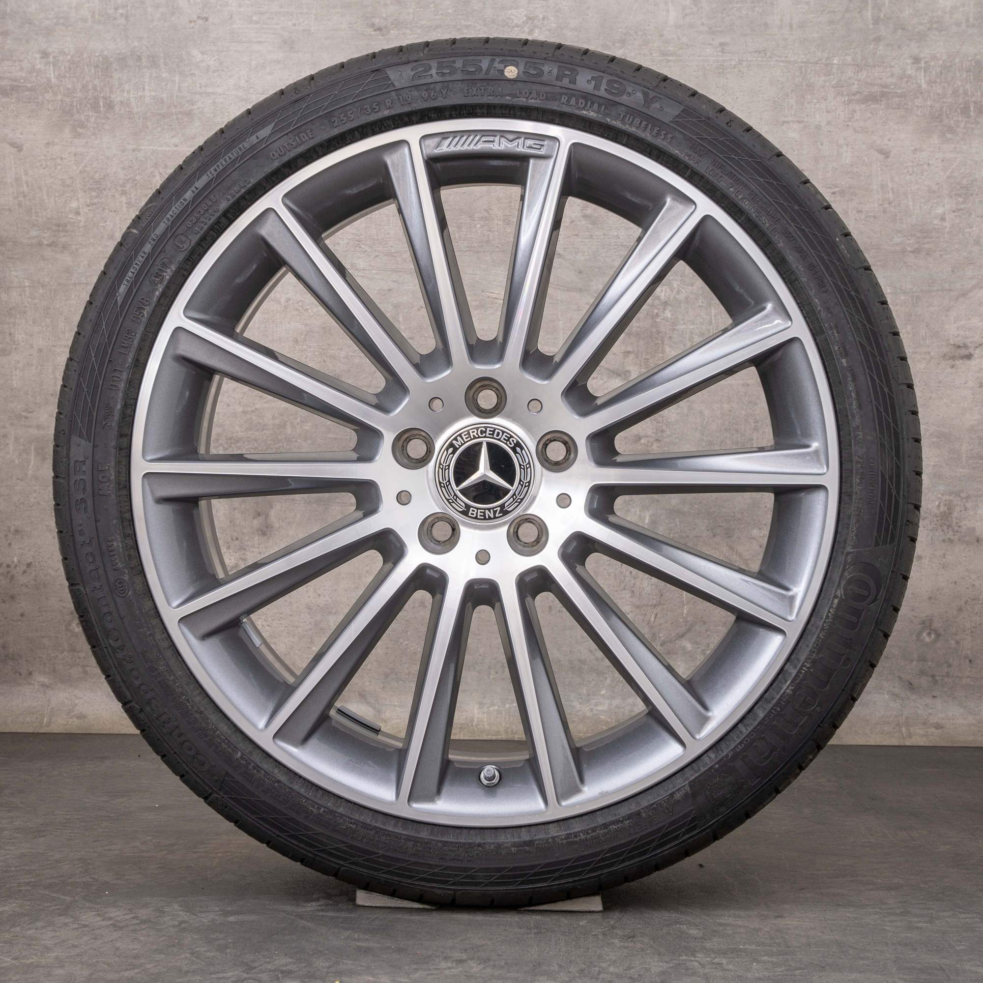 Llantas originales Mercedes Benz Clase C AMG de 19 pulgadas W205 S205 C205 A205 ruedas verano A2054011300 A2054011400 gris himalaya pulido vuelto