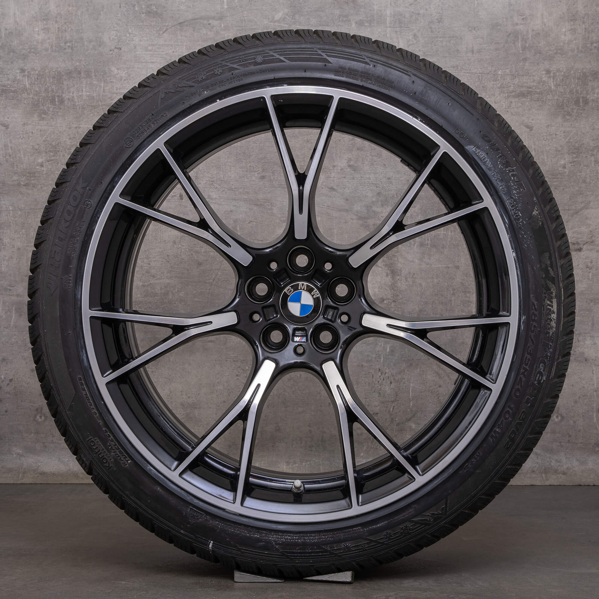 Jantes de inverno BMW M5 M8 originais 20 polegadas F90 F91 F92 F93 jantes estilo 789 M 8073849 8073850 preto brilhante torneado