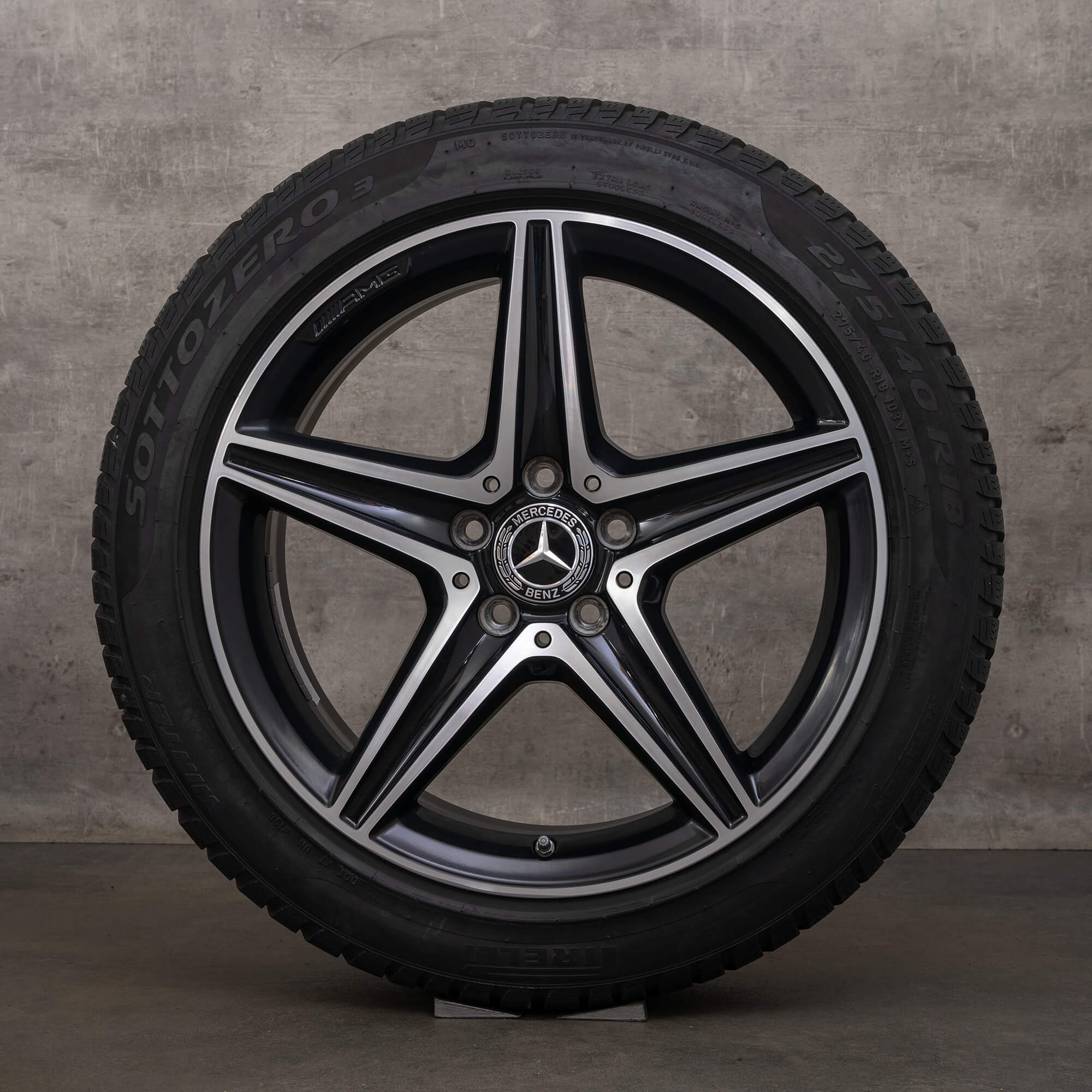 Original AMG Mercedes Benz E-Klasse Felgen 18 Zoll W213 S213 A238 C238 Winterreifen A2134011800 A2134011900 schwarz Winterräder