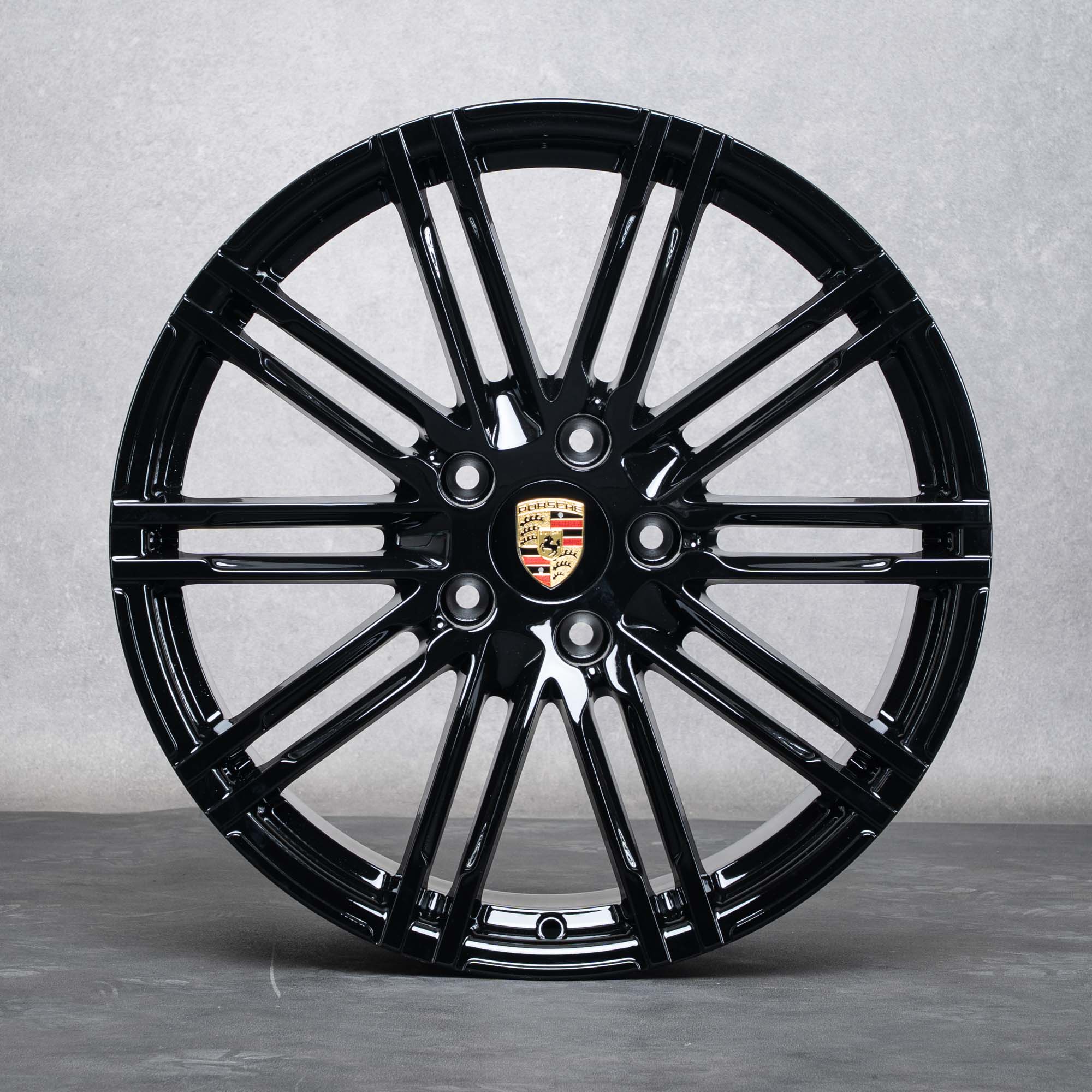 Oryginalne felgi Porsche 992 I II 20 cali Turbo S 99136216106 99136216609 III czarne błyszczące
