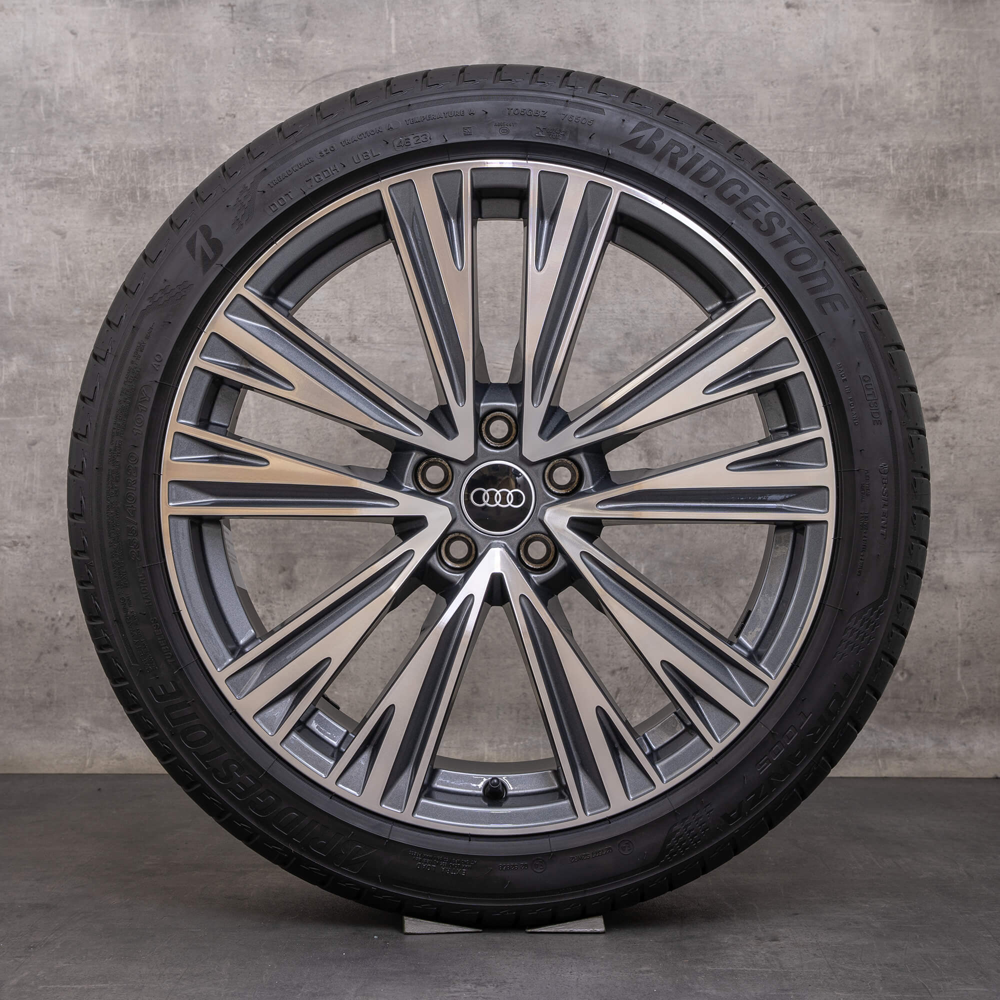 Genuine Audi A6 S6 jante 20 inch 4K C8 F2 summer wheels 4K0601025J antracit glossy turned