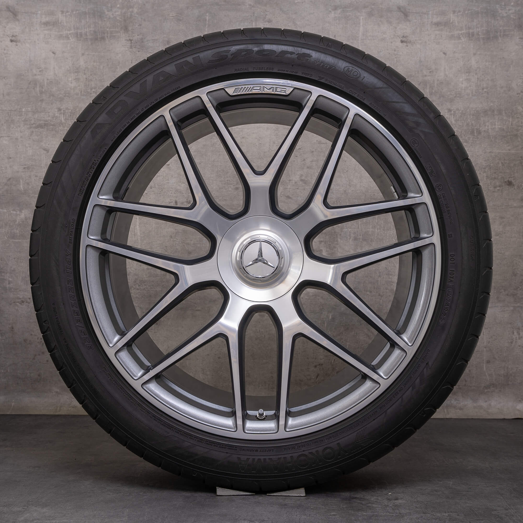 Genuine Mercedes Benz GLE 53 63 AMG 4Matic+ jante 22 inch X167 C167 Hybrid anvelope de vară A1674014400 A1674014500 himalaya grey glossy turned