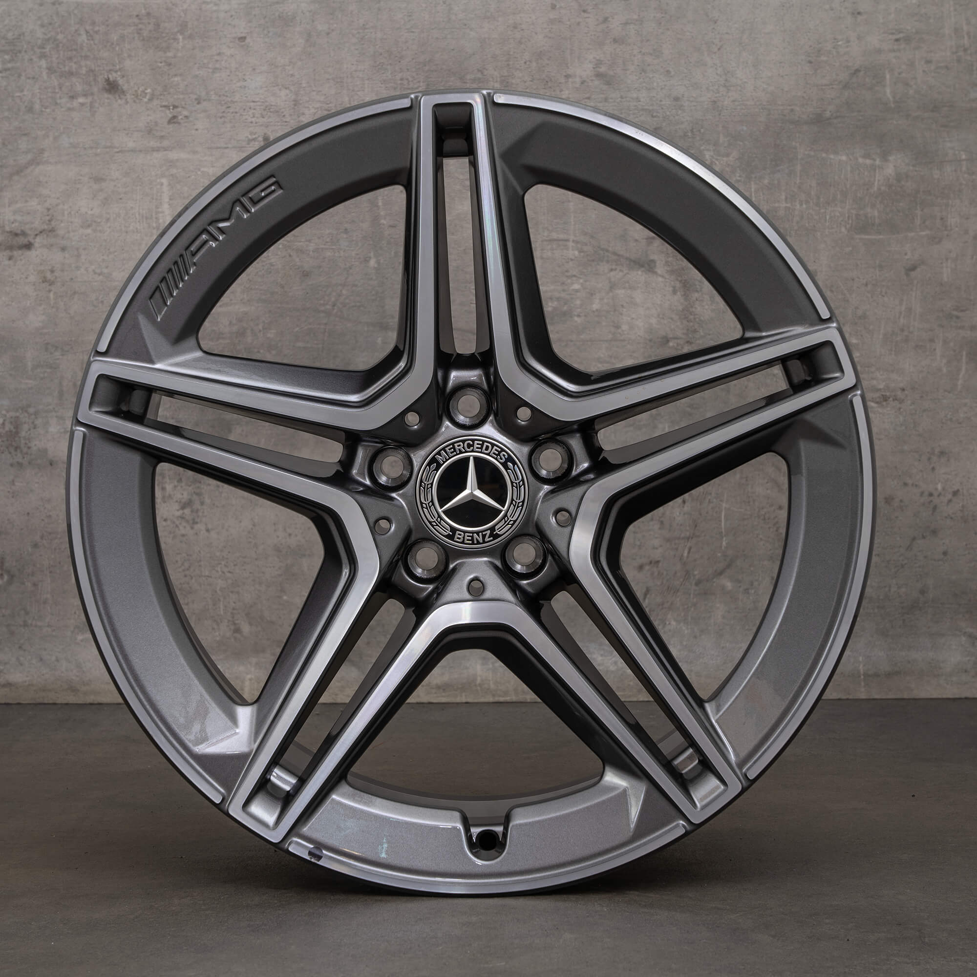 Alkuperäiset Mercedes Benz CLS 53 AMG vanteet 19 tuuman C257 A2574013000 A2574011600 himalajanharmaa kiillotettu UUTUUS