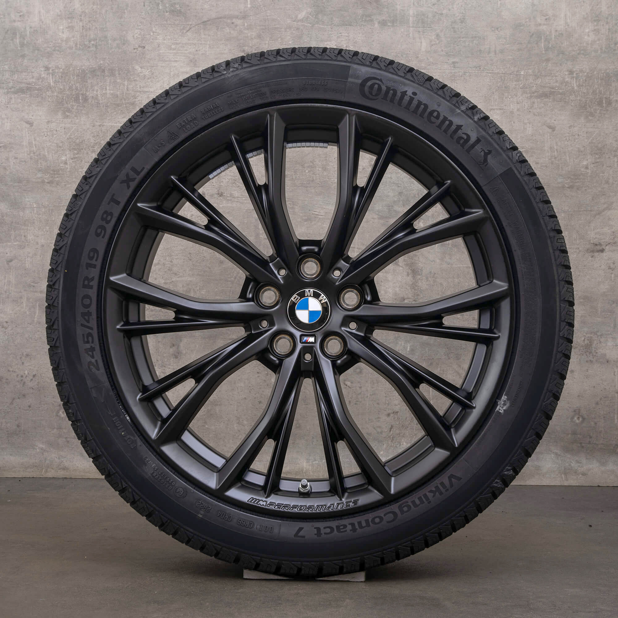 Original BMW 5-serie hjul 19 tommer G30 G31 sommerhjul styling 786 M 6885455 svart matt NY