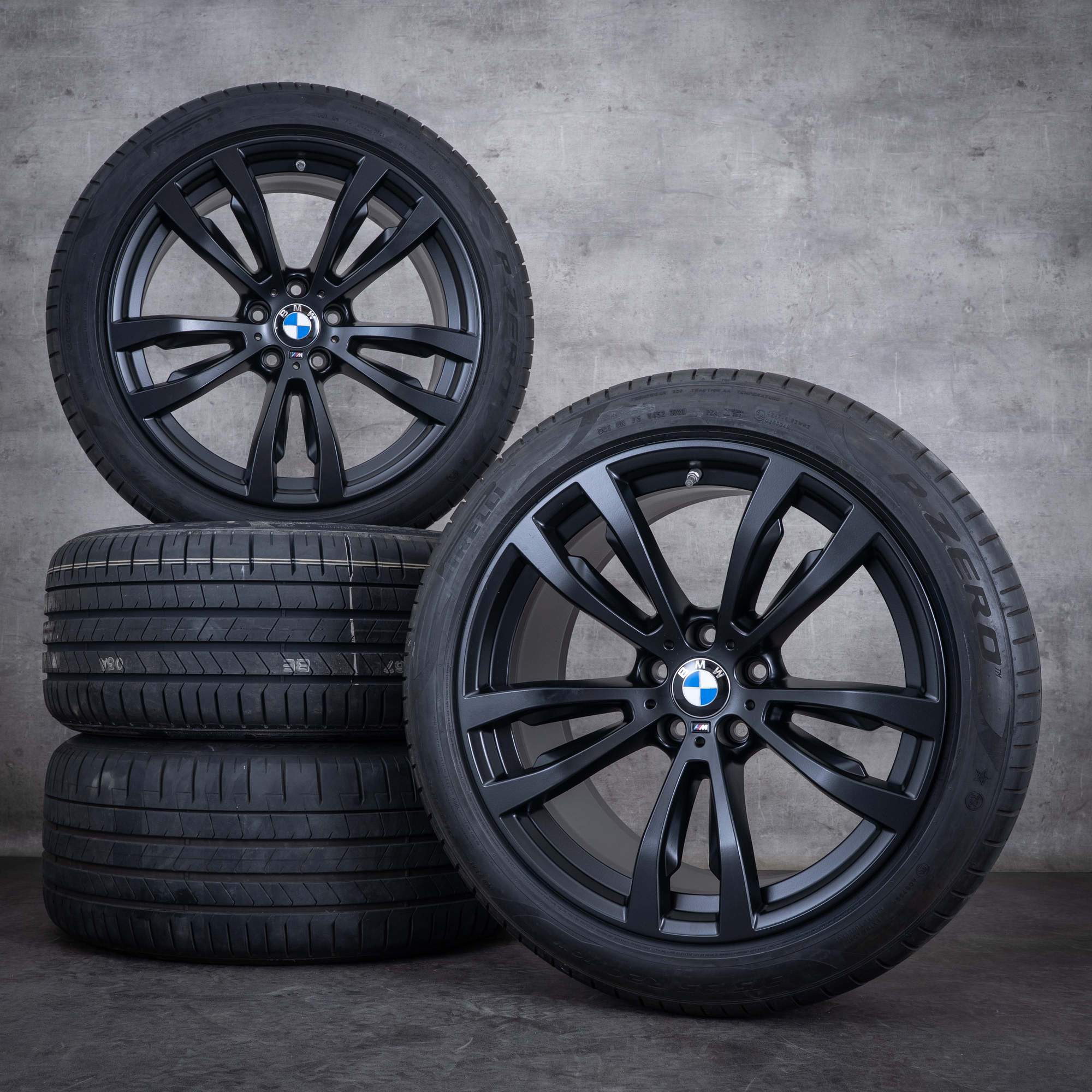 Originale BMW X5 X6 felger 20 tommer E70 F15 F16 sommerhjul styling 469 M 7846790 7846791 svart matt