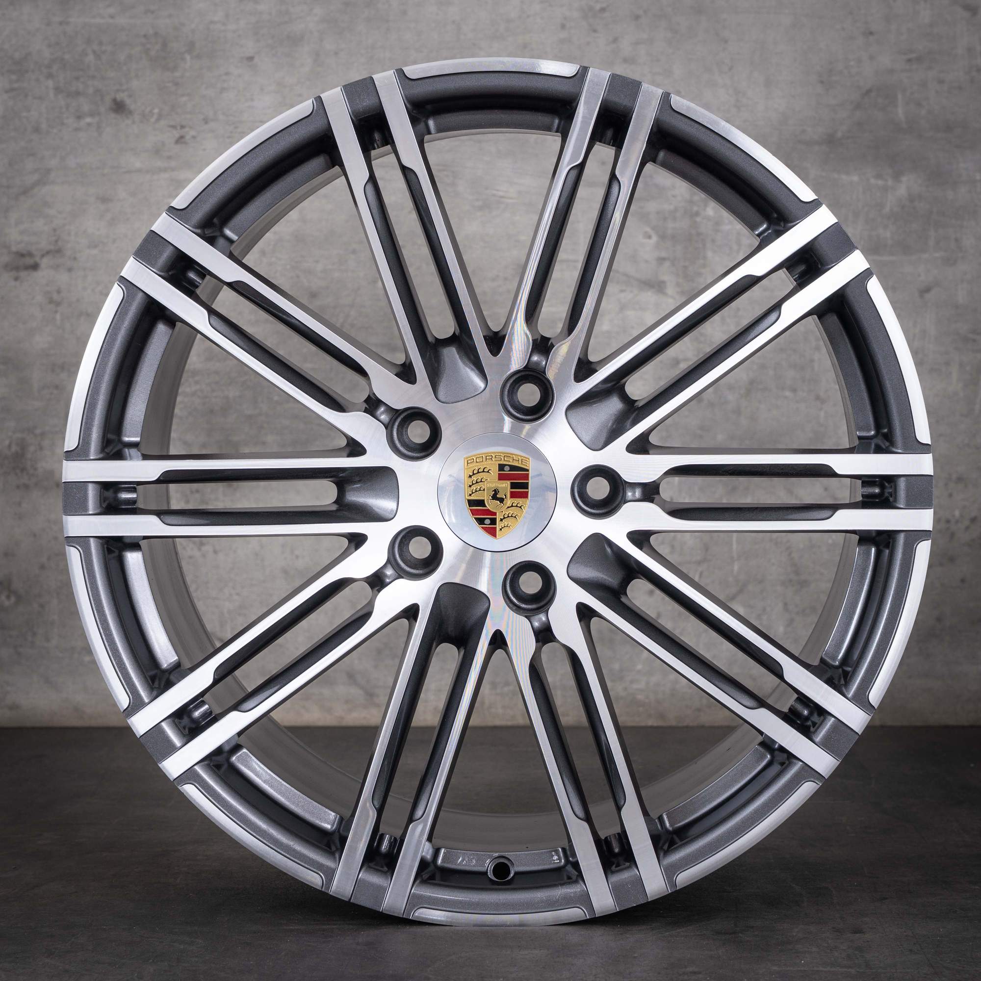 Originale Porsche Panamera-fælge 20 tommer 970 G1 97036217807 97036219202 titan, diamond cut