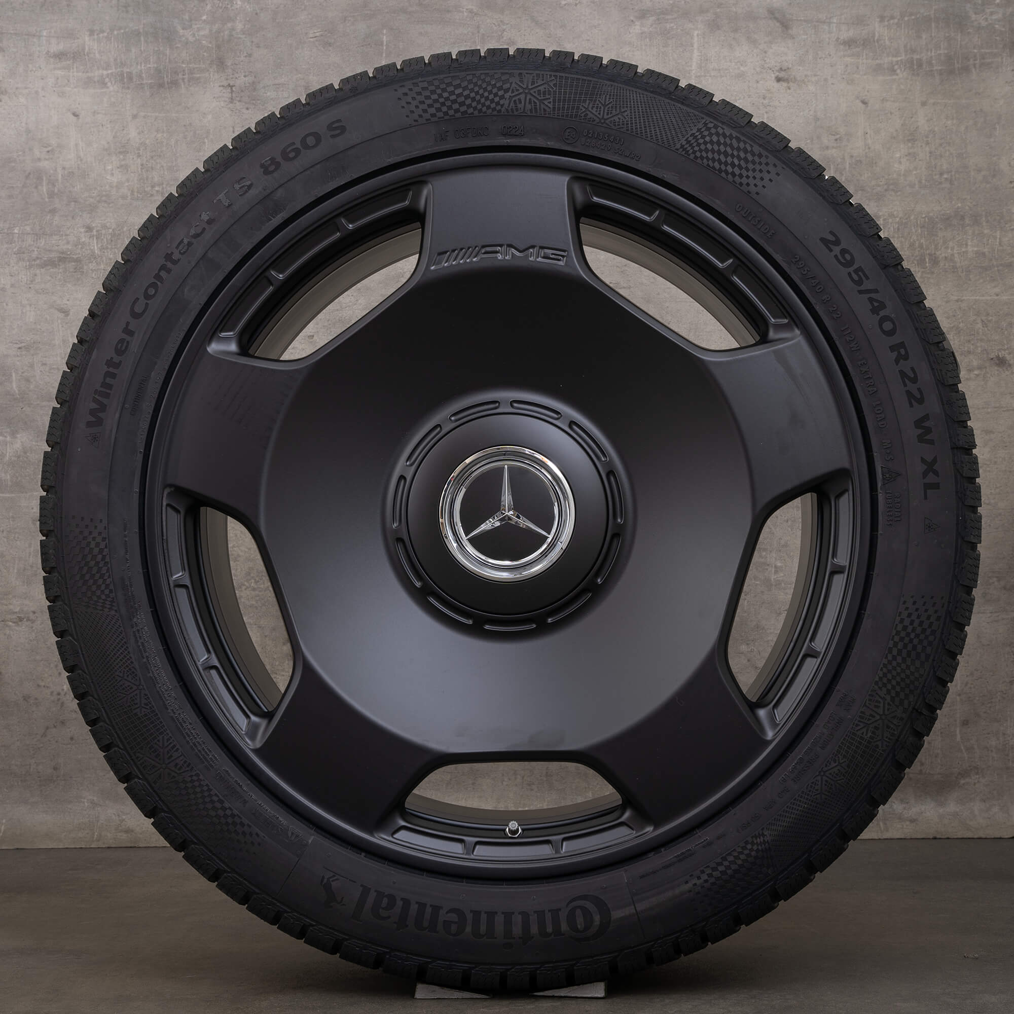 OEM Mercedes Benz G-Class G63 AMG winter wheels 22 inch W463 W465 rims monoblock A4634014100 black matt NEW