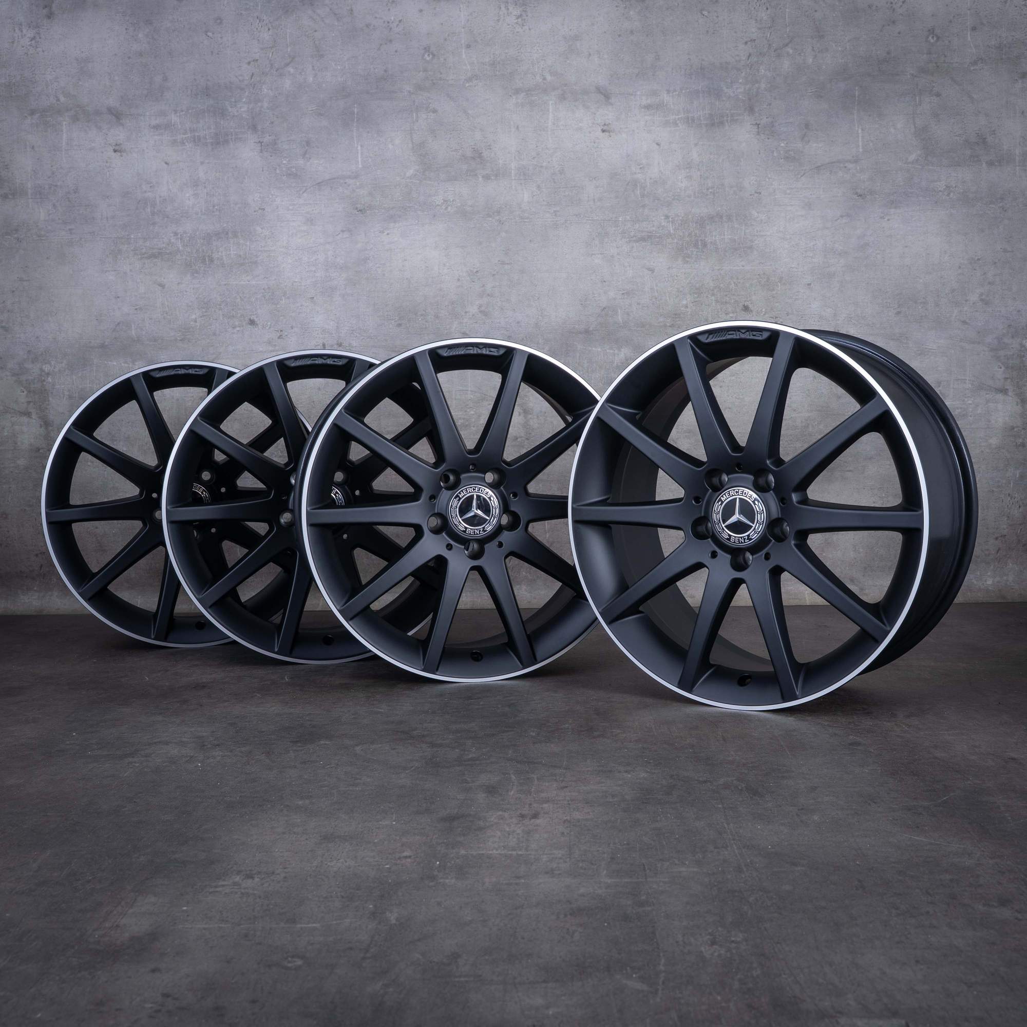 Jante originale Mercedes-Benz SLK 55 SLC 43 AMG de 18 inci R172 A1724013002 A1724013102 negru mat marginea diamantată NOI