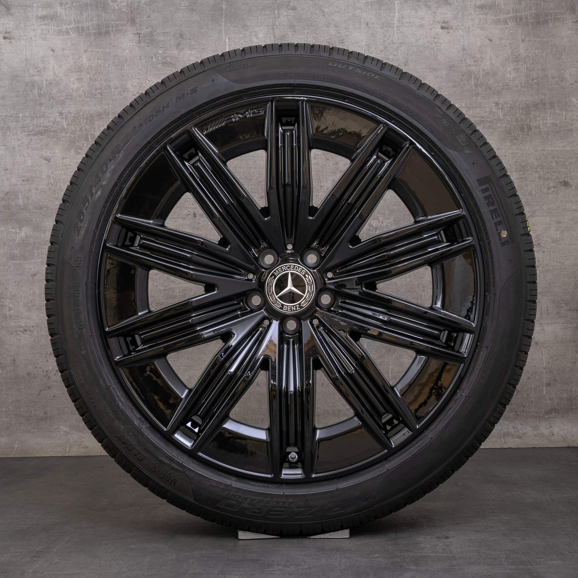 Original Mercedes Benz EQE AMG jante de iarnă 21 inch SUV X294 A2944011200 negru lucios