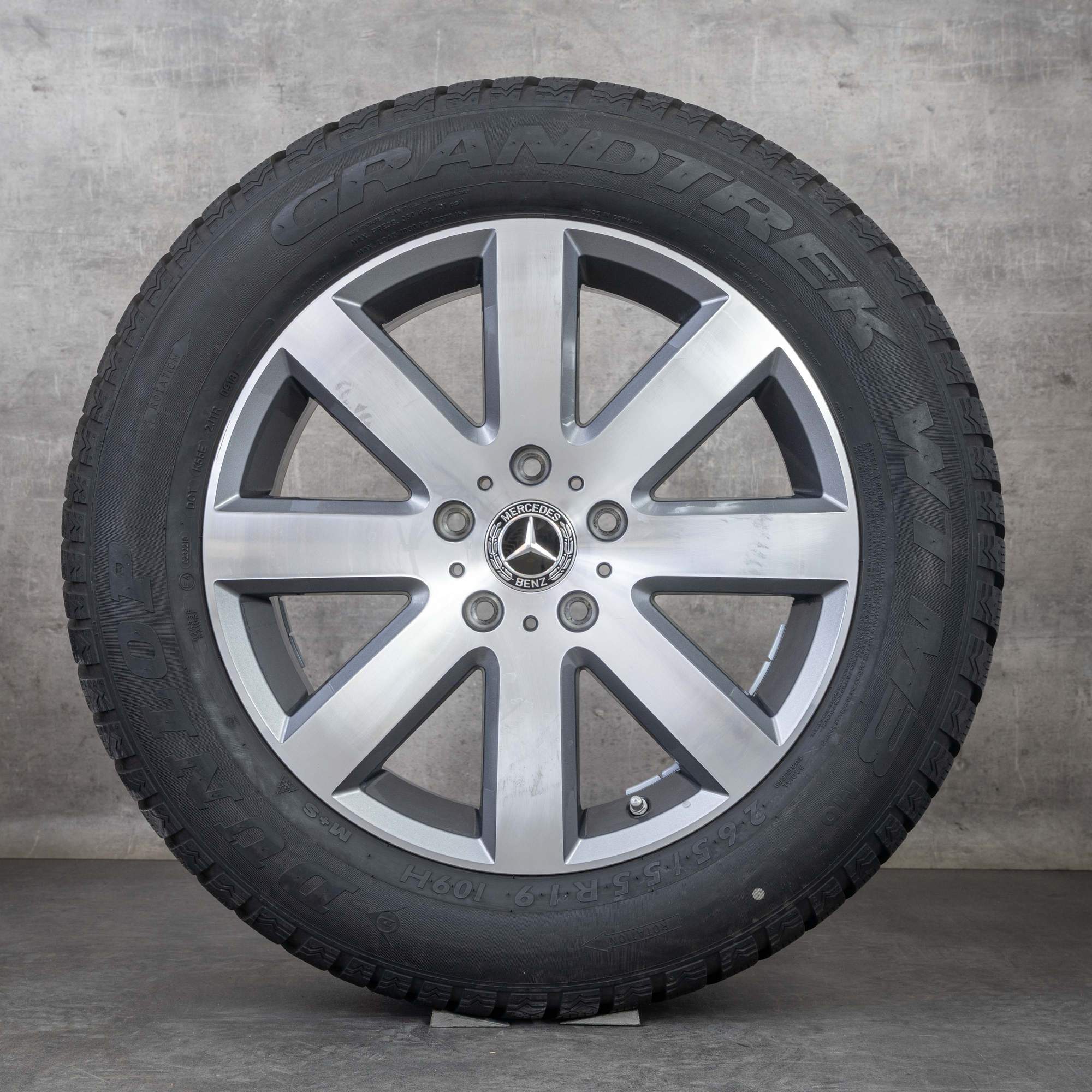 Alkuperäiset Mercedes Benz G-sarjan talvirenkaat 19 tuuman W463A G500 vanteet A4634011000 himalajanharmaa Kiillotettu