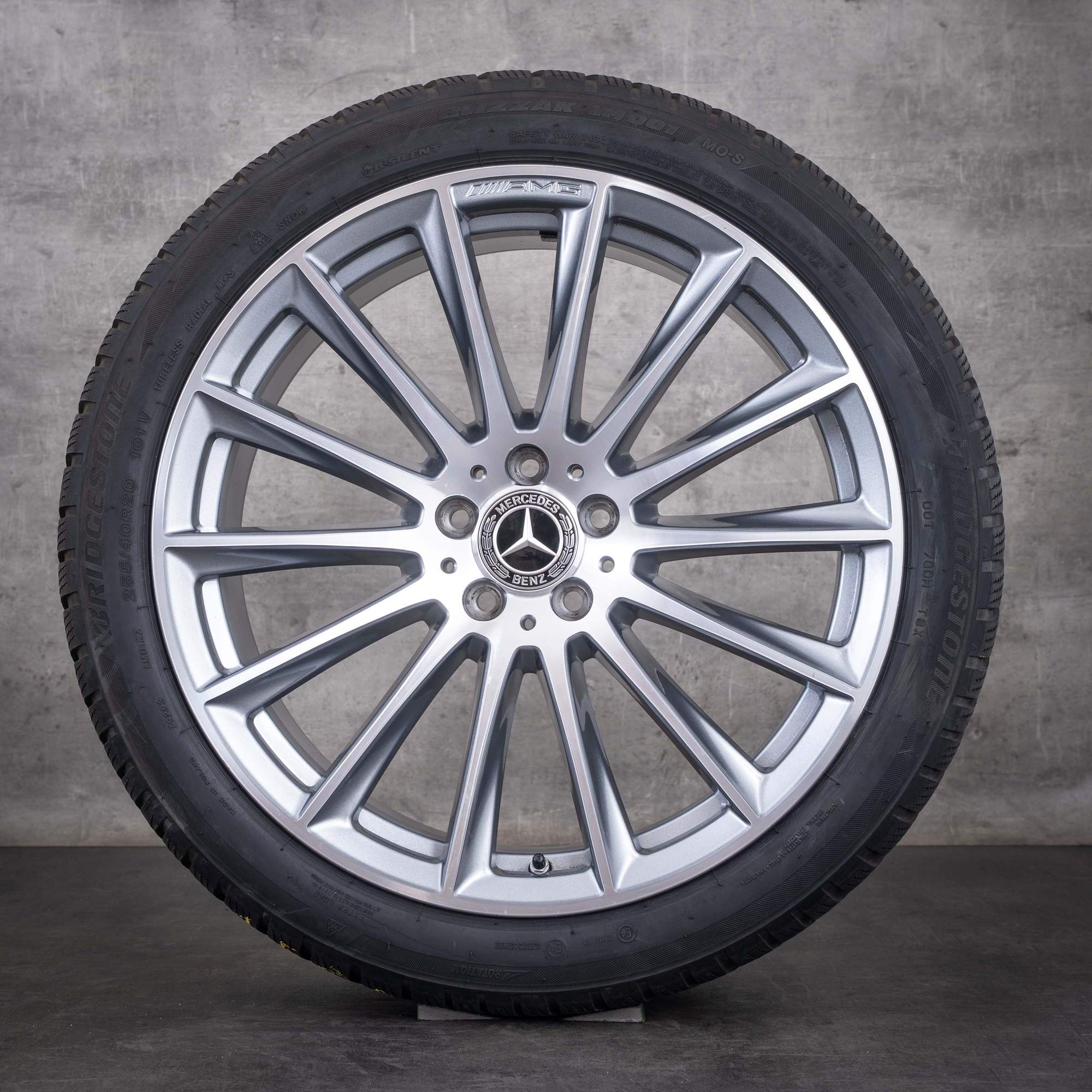 Jante originale Mercedes-Benz Clasa S AMG de iarnă 20 inch model W223 cod A2234011500 culoare „Himalaya Grey” jante diamantate