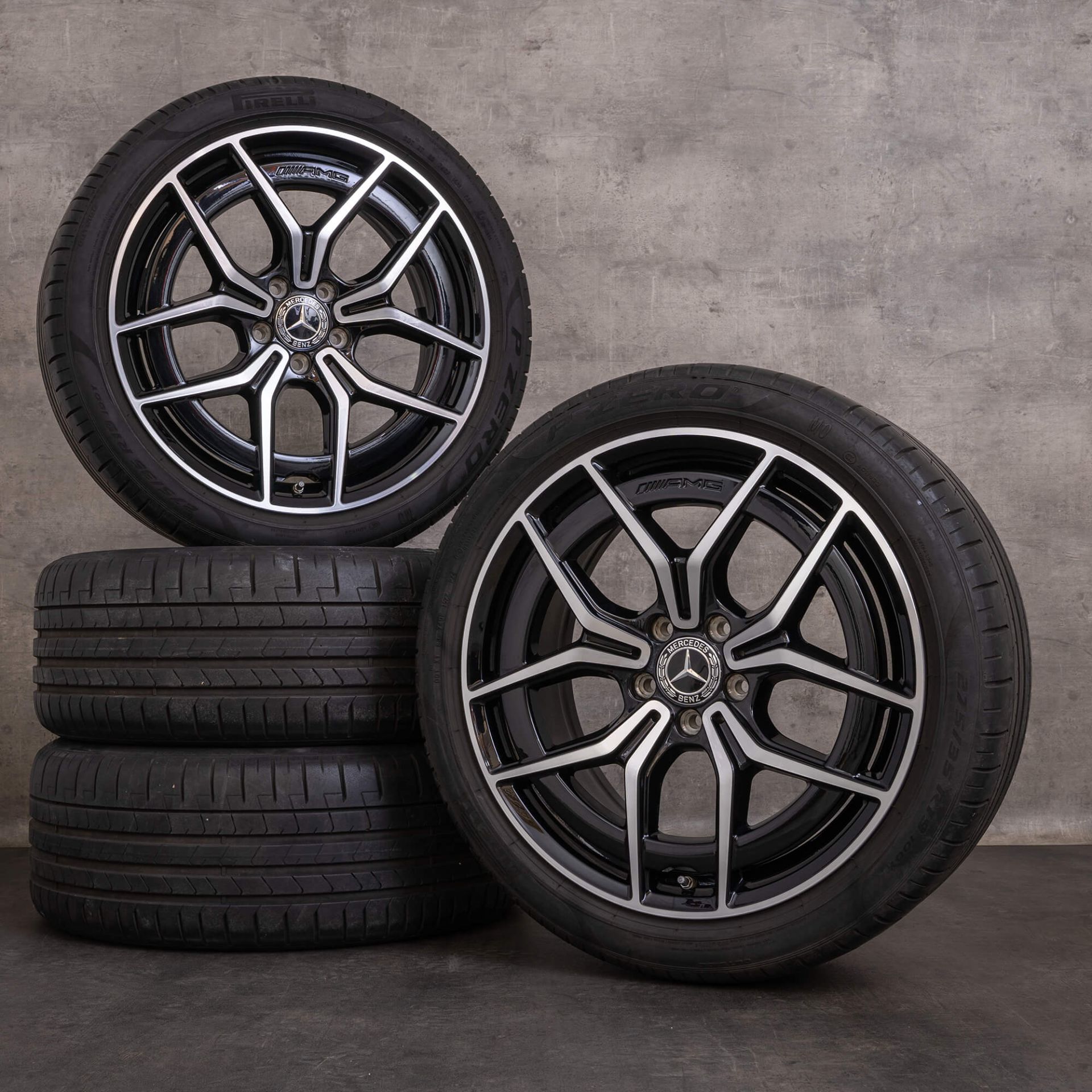 Original AMG Mercedes Benz E-Klasse Felgen 18 Zoll W213 S213 C238 A238 Sommerreifen A2134016300 Schwarz Sommerraeder Neu