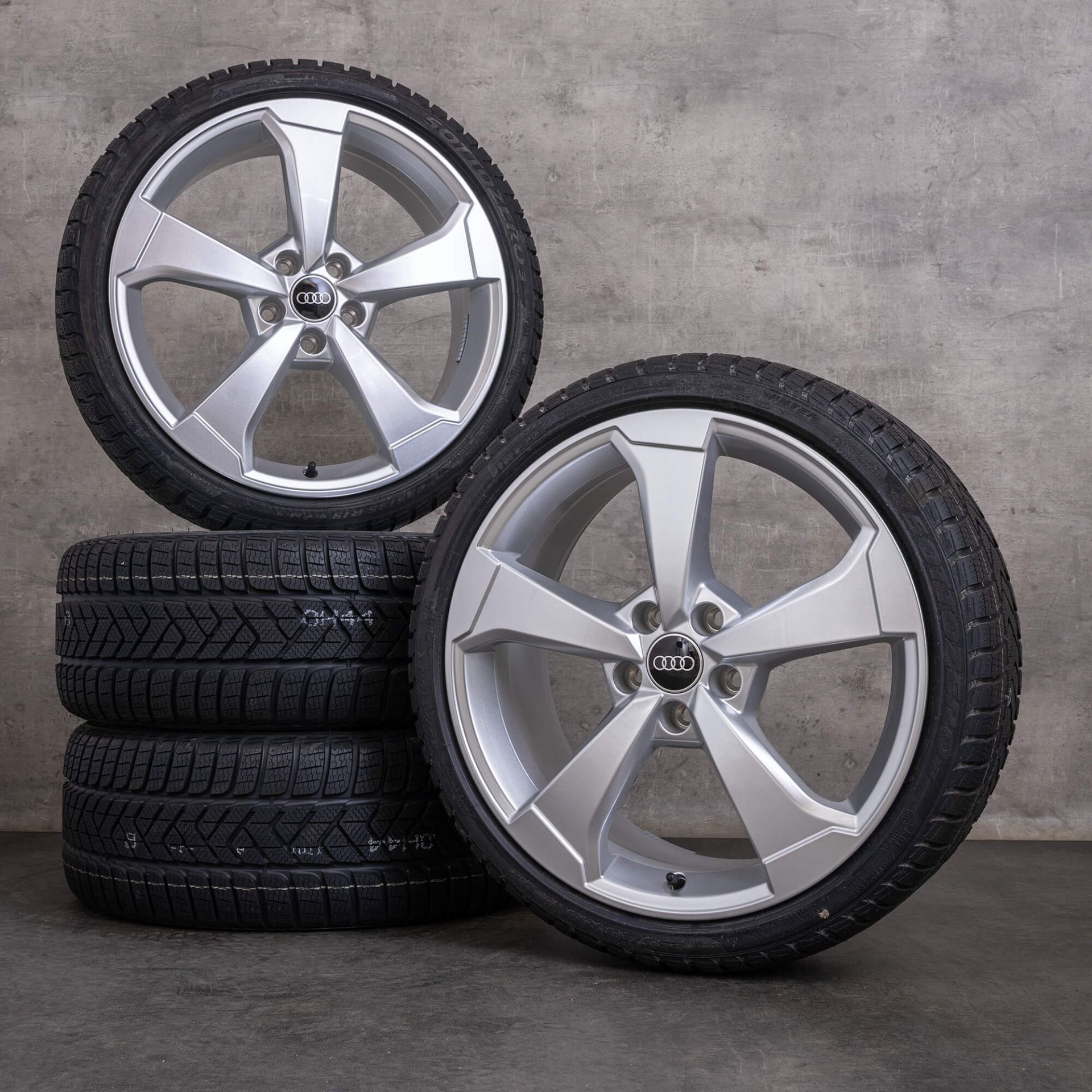 OEM Audi A3 S3 snow tire packages 19 inch 8V rims 8V0601025CE silver ...