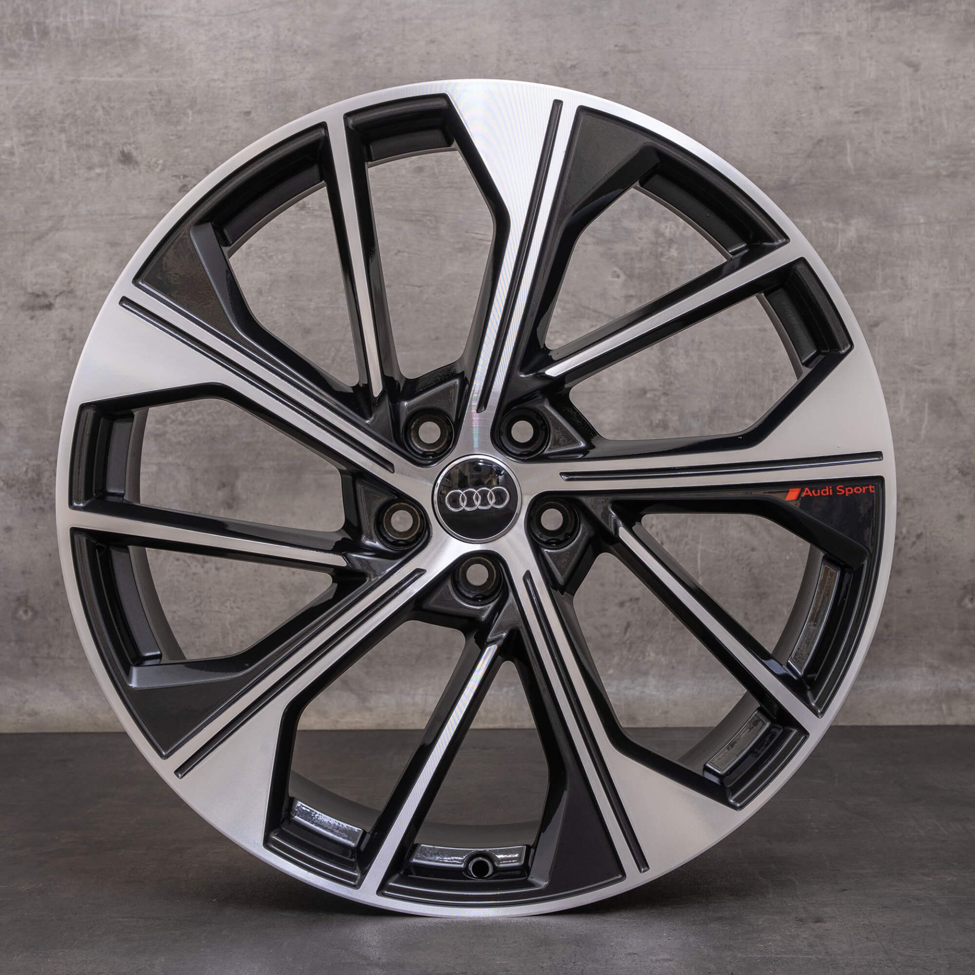 Jantes originais Audi Q5 SQ5 21 polegadas FY 80A601025BQ preto polido Jantes originais Audi Q5 SQ5 21 polegadas FY 80A601025BQ preto polido