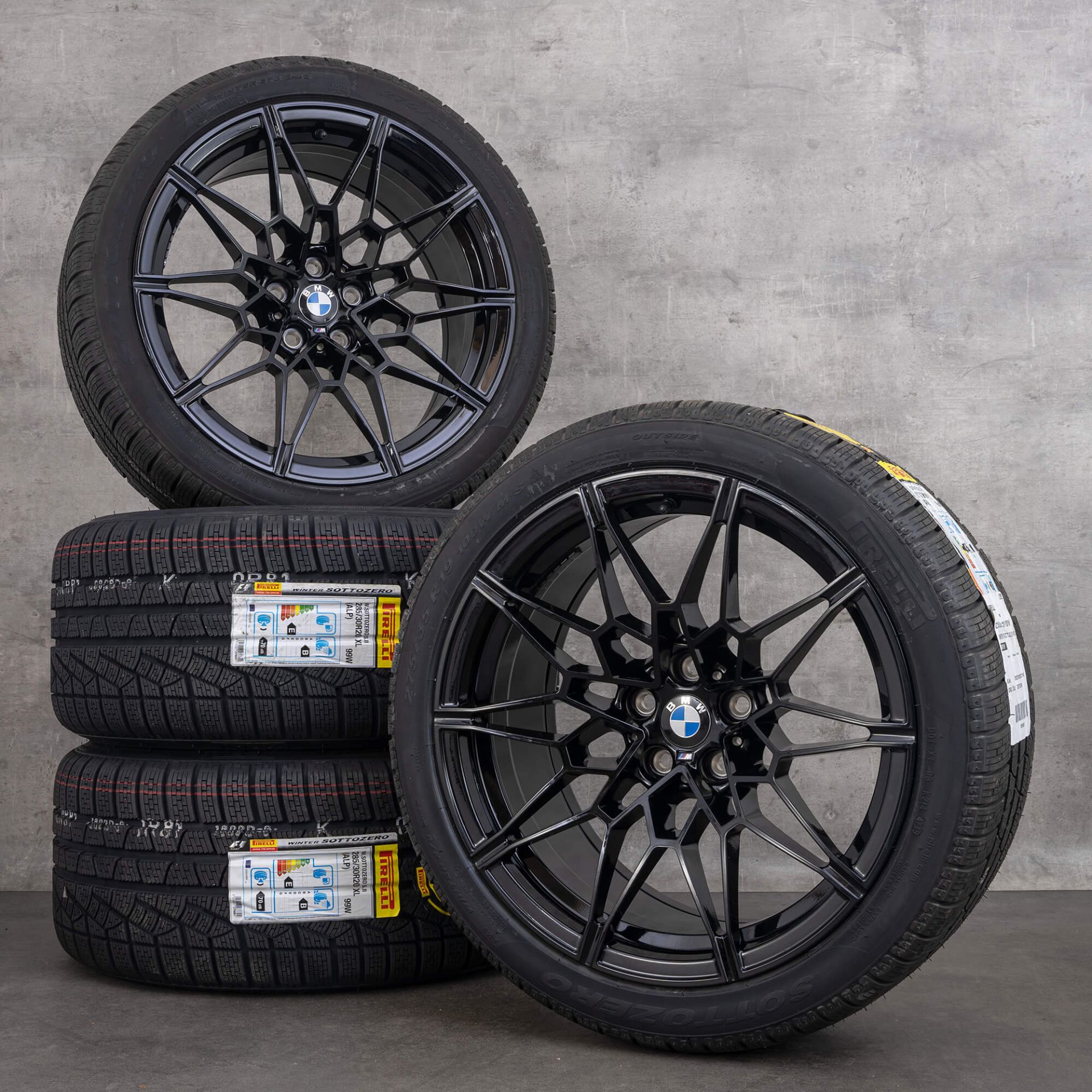 Jantes inverno BMW M2 M3 M4 originais 19 20 polegadas jantes G87 G80 G81 G82 G83 Styling 826 M preto brilhante