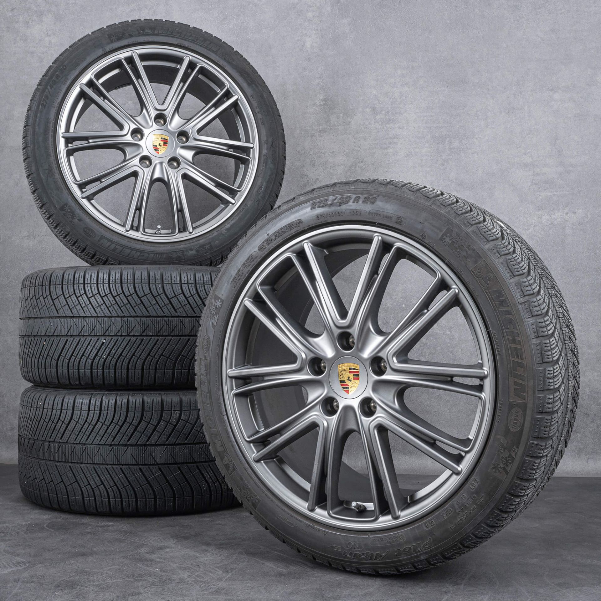 Original Porsche 971 Panamera S Felgen 20 Zoll Platinum Winterräder Winterreifen